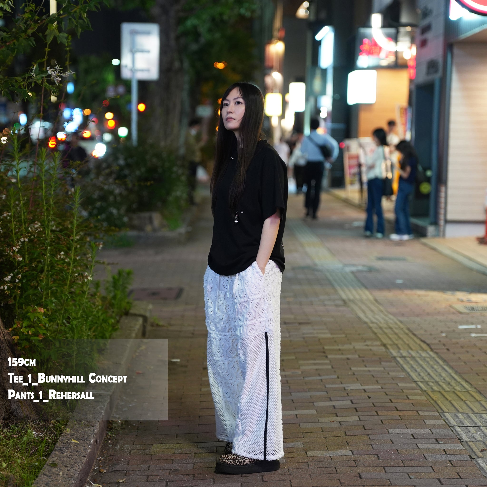 エンブロイダリーレースパッチパンツ – White | REHERSALL