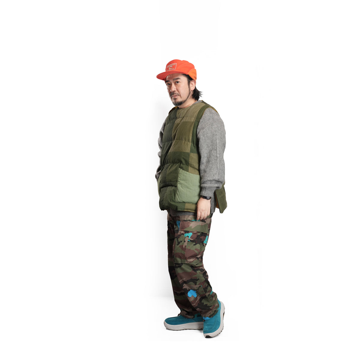 down pull over vest – Olive/Masterd | SLOW HANDS | 入荷予定アイテム