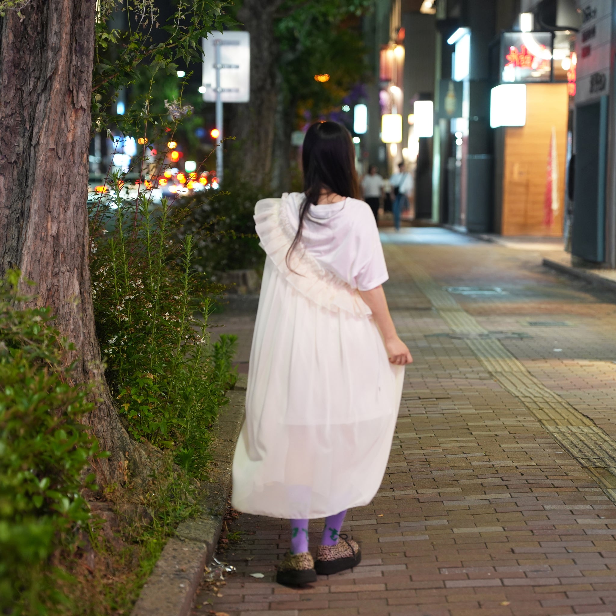 Tutu Frill Tee Dress– White | BEDSIDEDRAMA