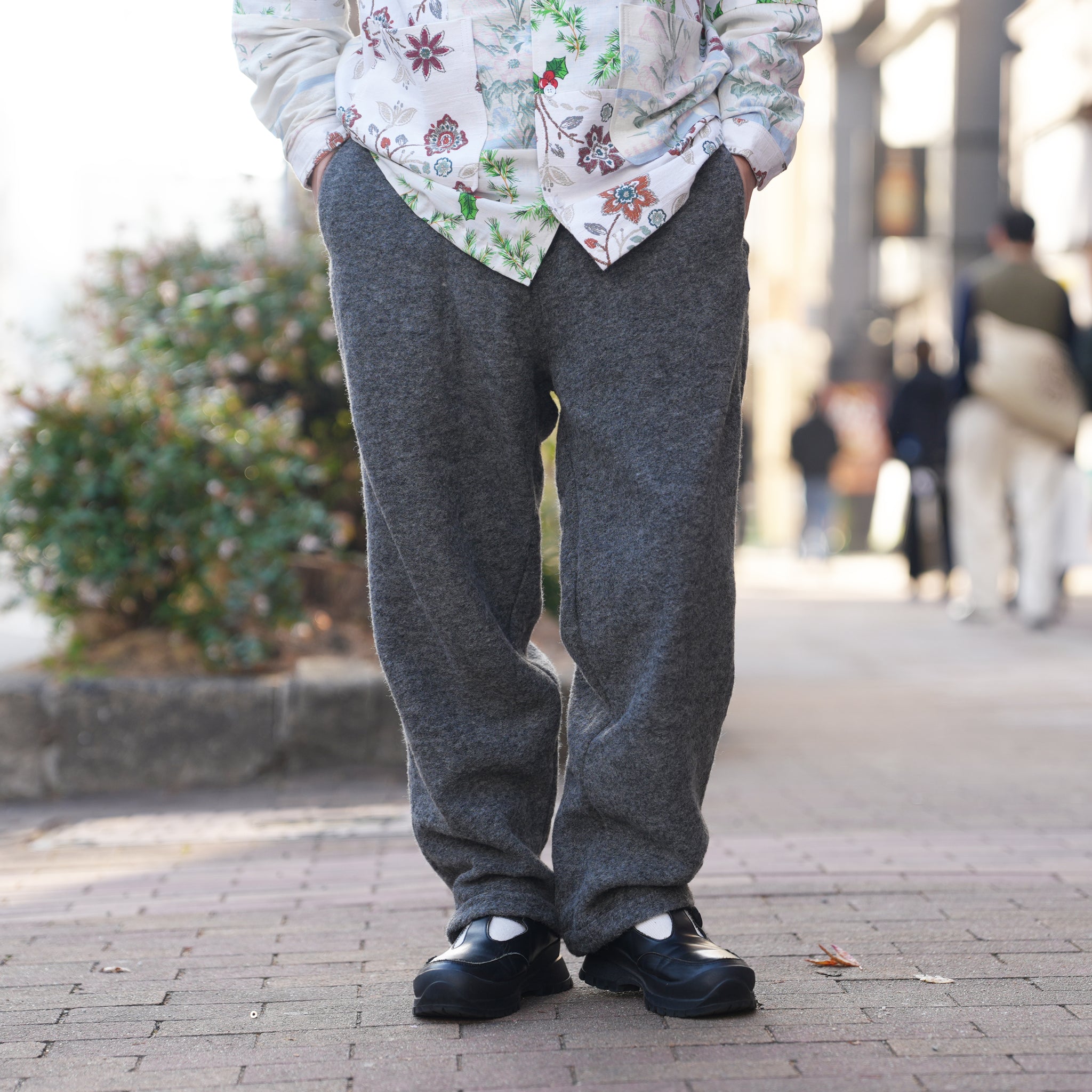 AD00230 | wool bondage pants | Color:Melange Gray【ADAN_アダン】