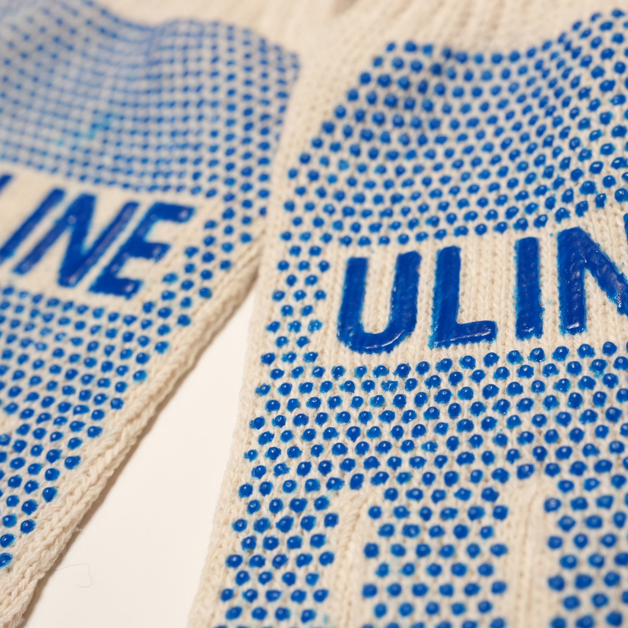 PVC Dot Knit Gloves | Color_Royal | No_u-01_royal【U-LINE】【ネコポス選択可能】