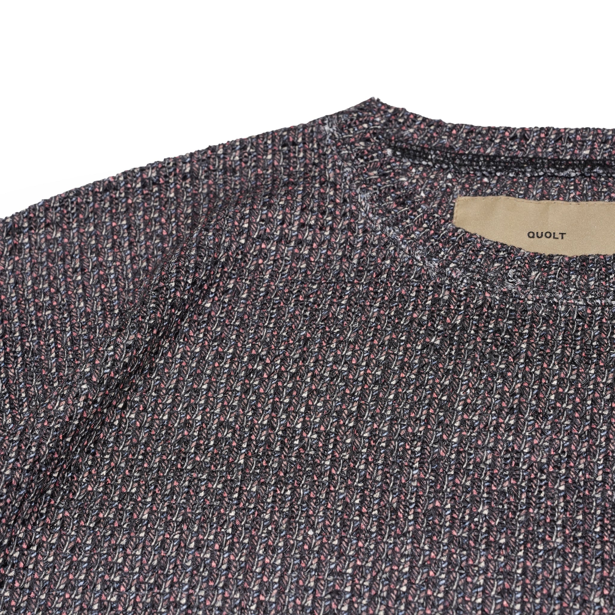 MIXED-MESH KNIT – MIXED-BLACK | QUOLT