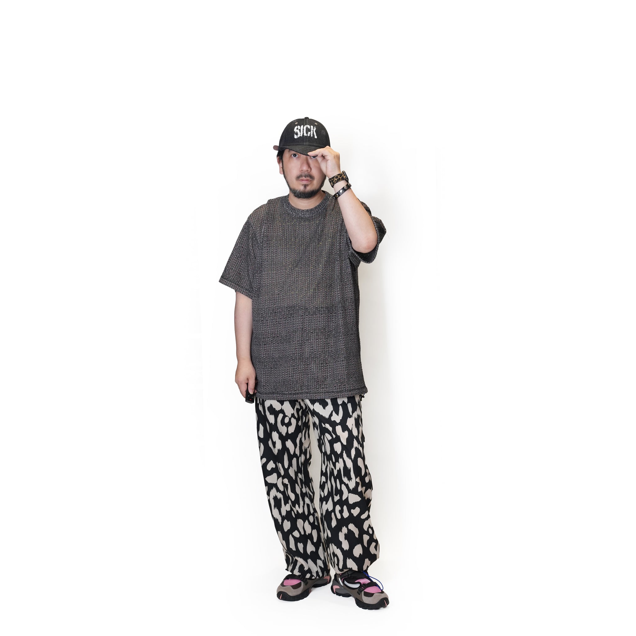 MIXED-MESH KNIT – MIXED-BLACK | QUOLT