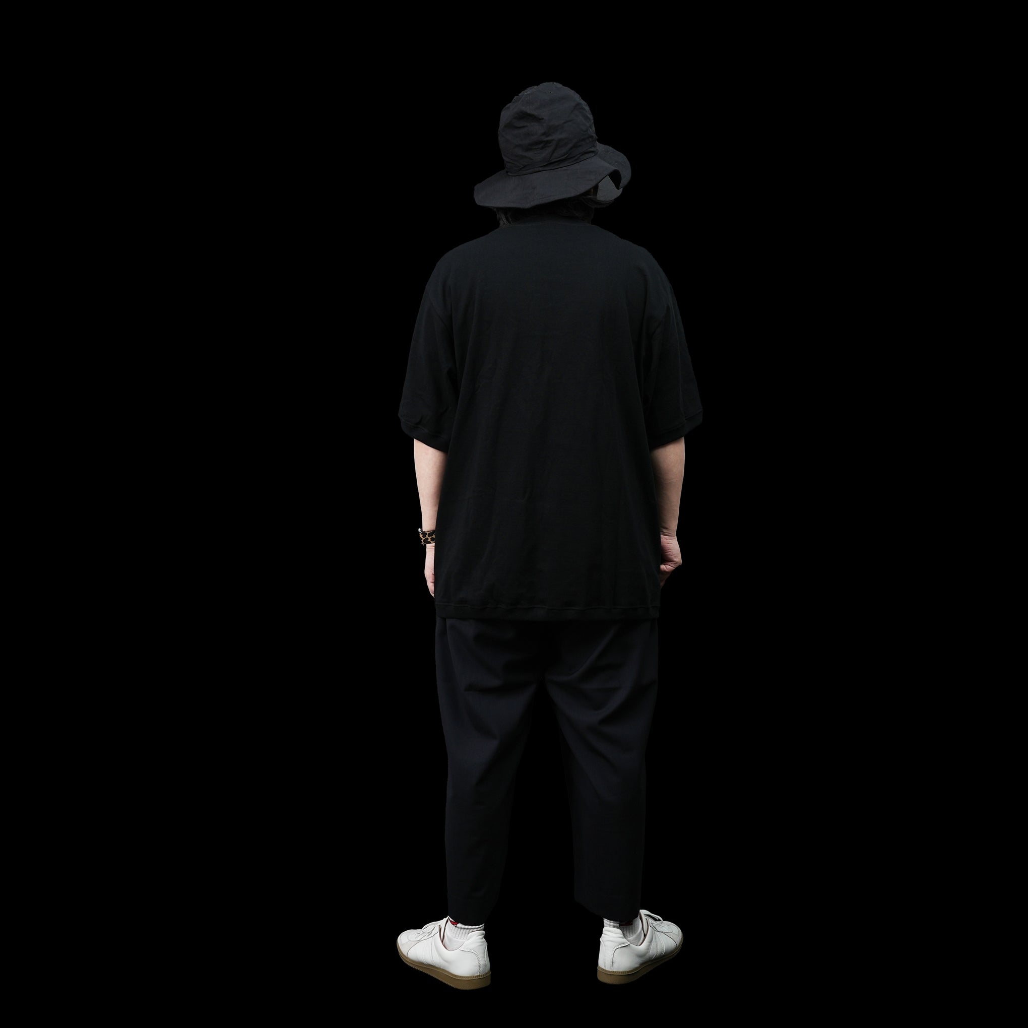 FIT-01 | WIDE CREW NECK S/S T-SHIRTS | Color:White/Black【FIT_フィット】