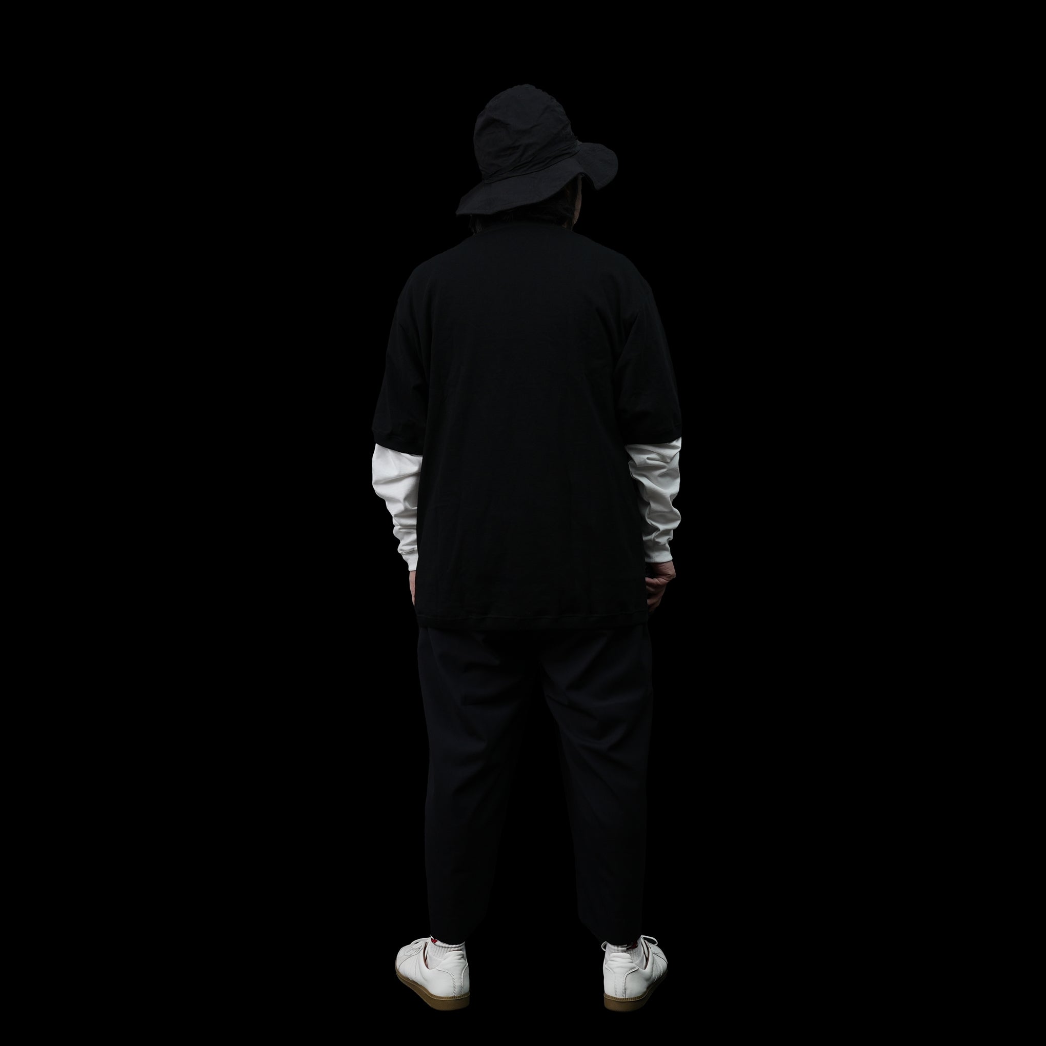 FIT-01 | WIDE CREW NECK S/S T-SHIRTS | Color:White/Black【FIT_フィット】