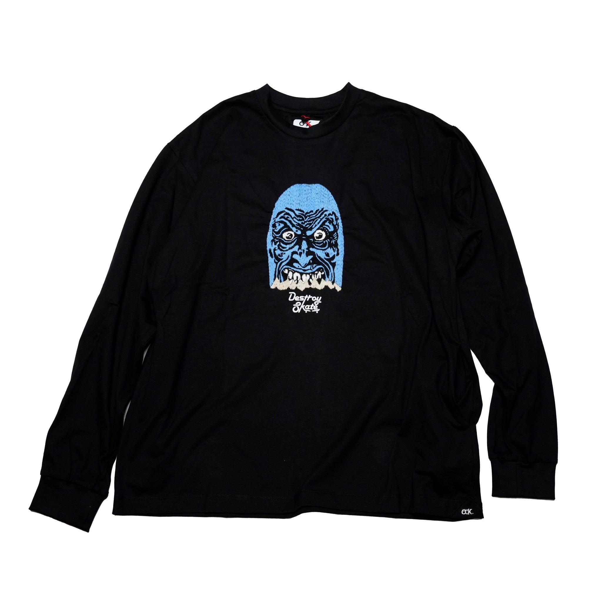 OK243-002LS_BLACK | Embroidery　L/S  TEE | Color:Black【OK_オーケー】