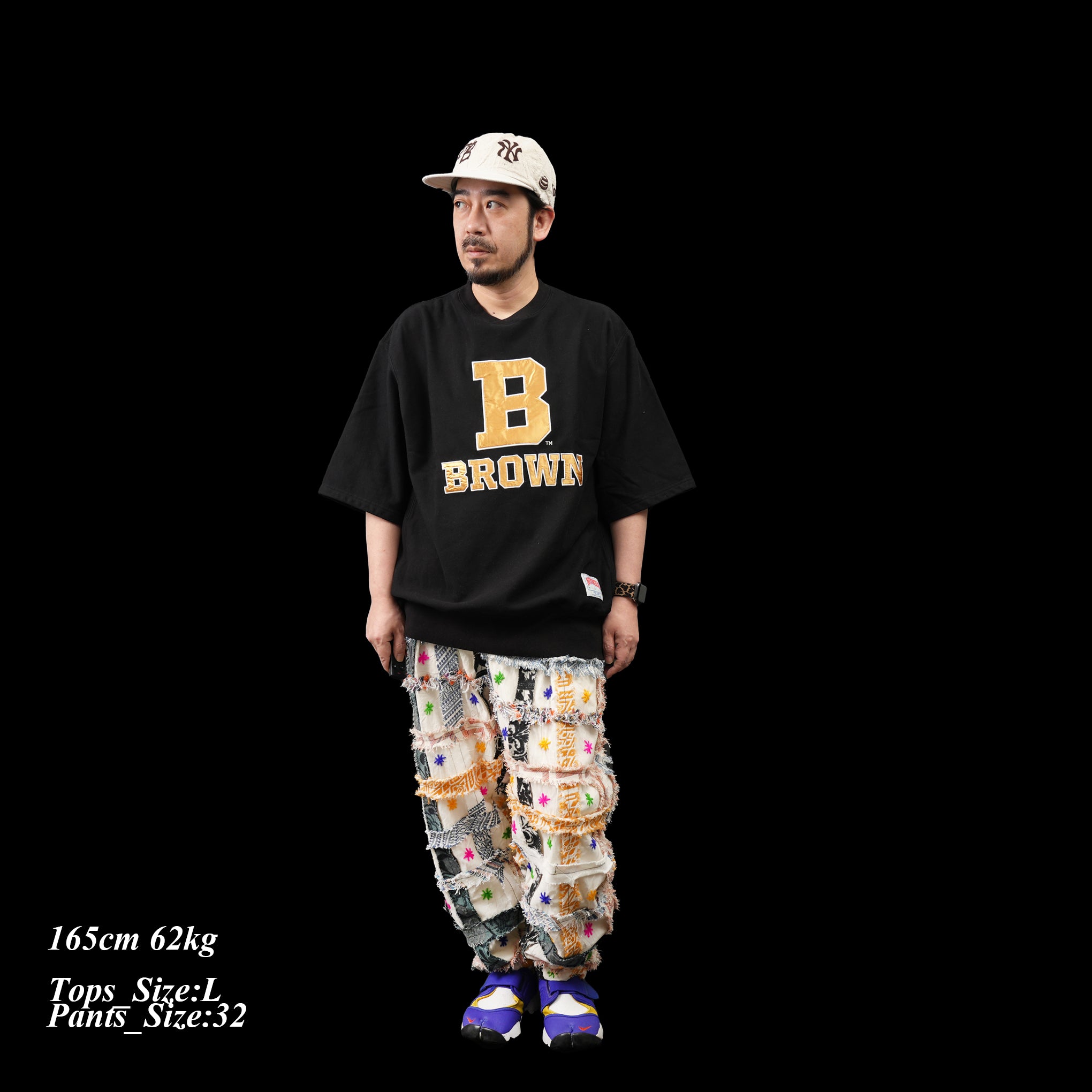 No:nm23s011_b | Name:80s ss crew college sweat | Color:Black-Brown【NUTMEG MILLS_ナツメグミルズ】