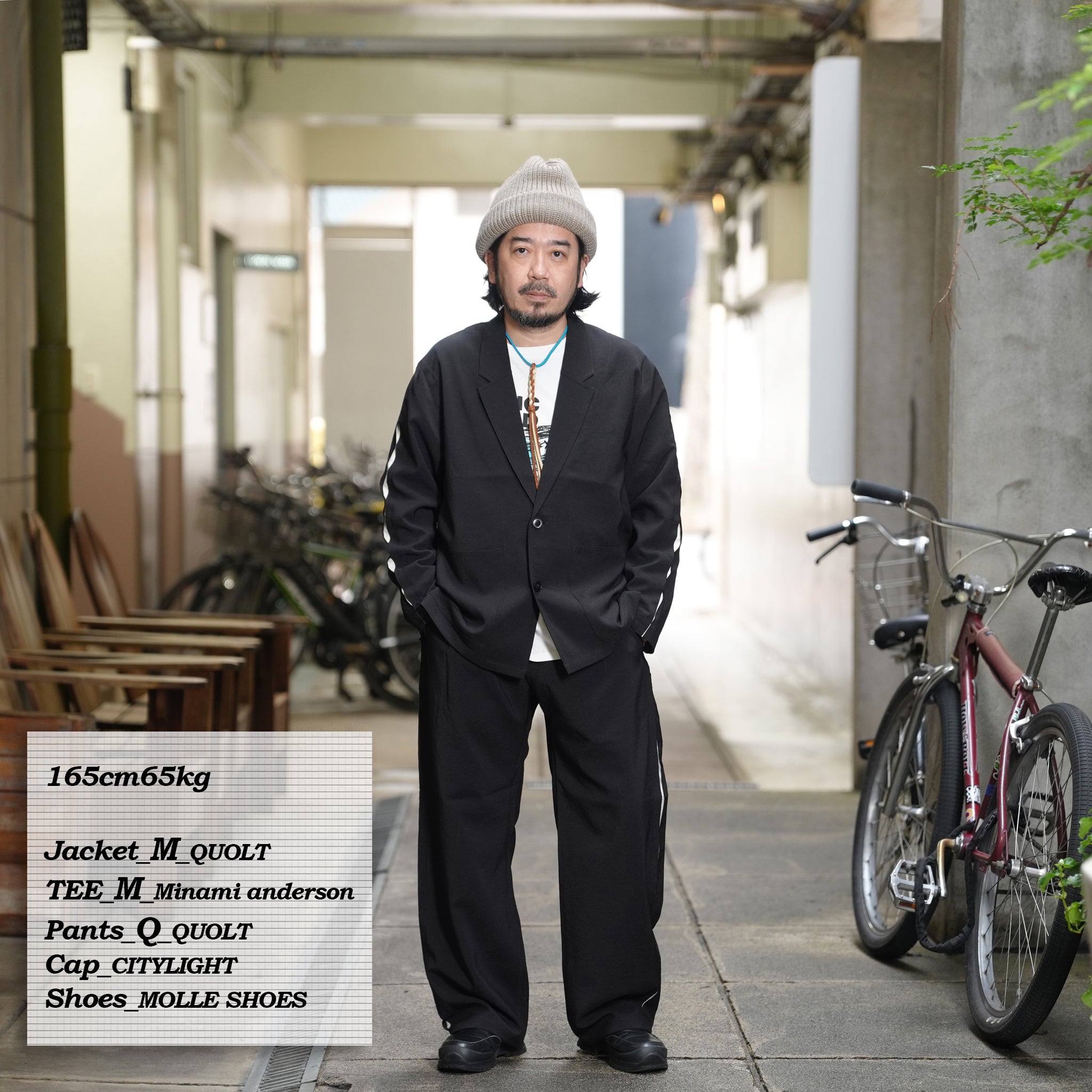 untrad jacket | Color_Black-White | No_901t-1901_Black-White【QUOLT_クオルト】