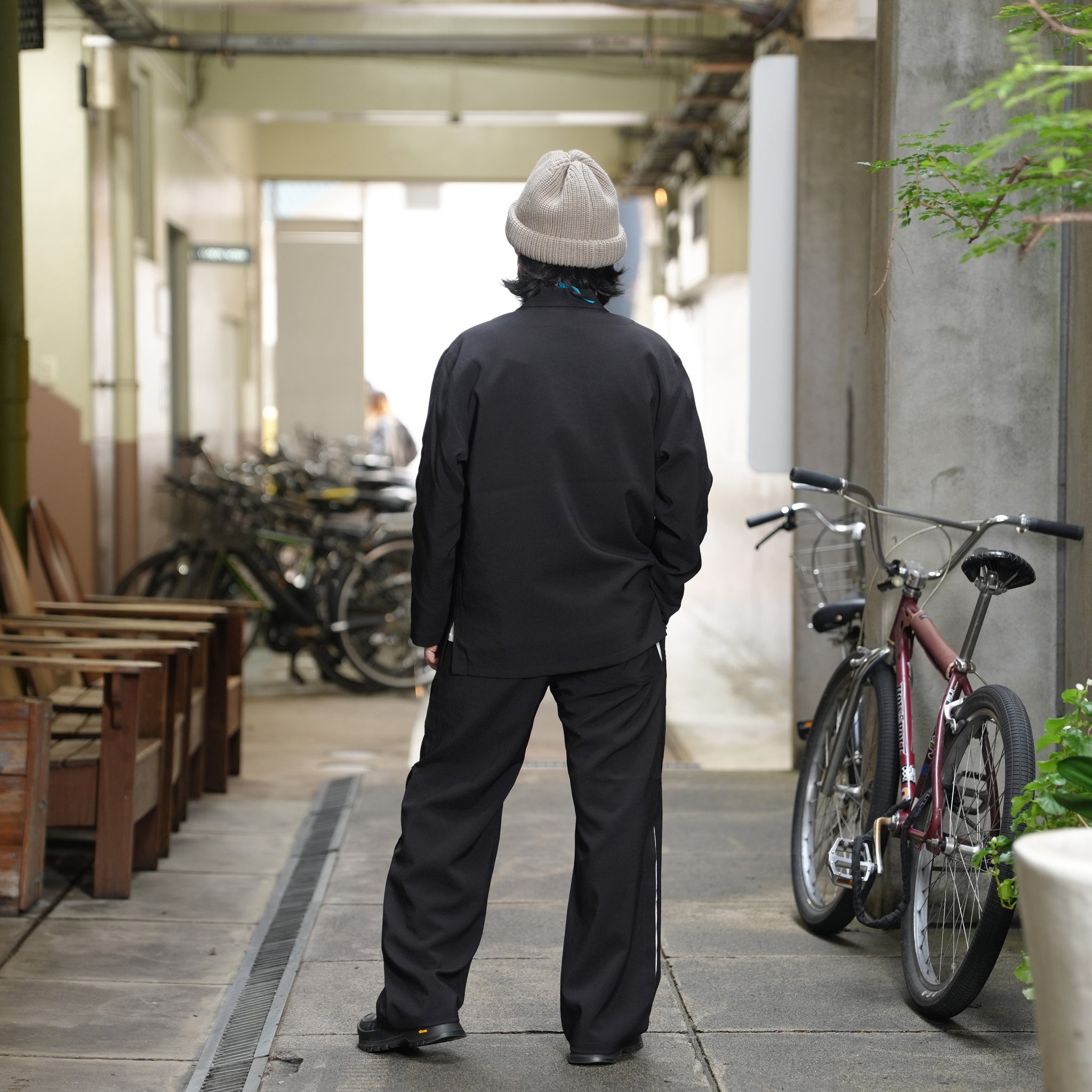 untrad pants | Color_Black-White | No_901t-1902_Black-White【QUOLT_クオルト】
