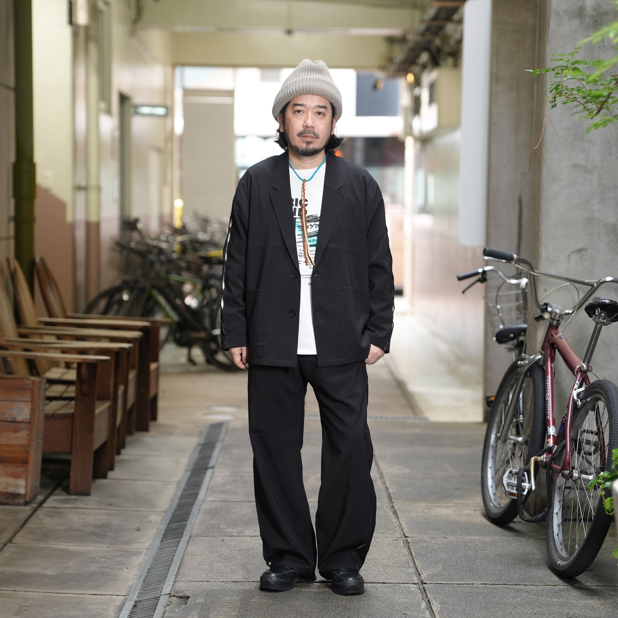 untrad jacket | Color_Black-White | No_901t-1901_Black-White【QUOLT_クオルト】