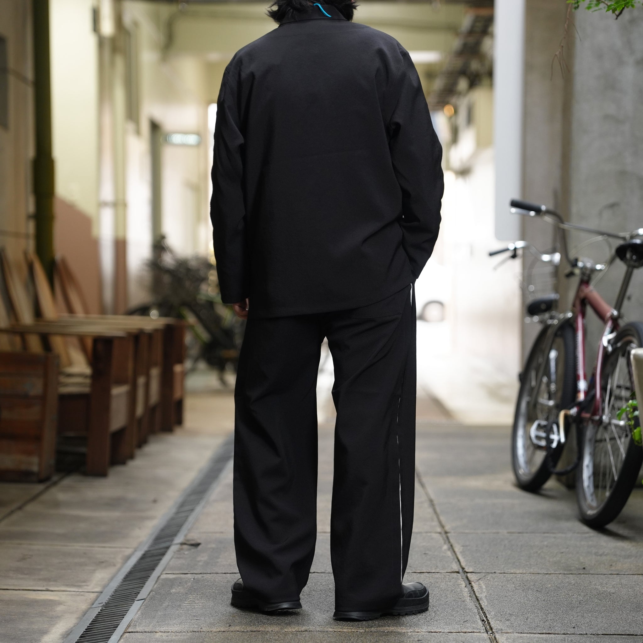 untrad pants | Color_Black-White | No_901t-1902_Black-White【QUOLT_クオルト】