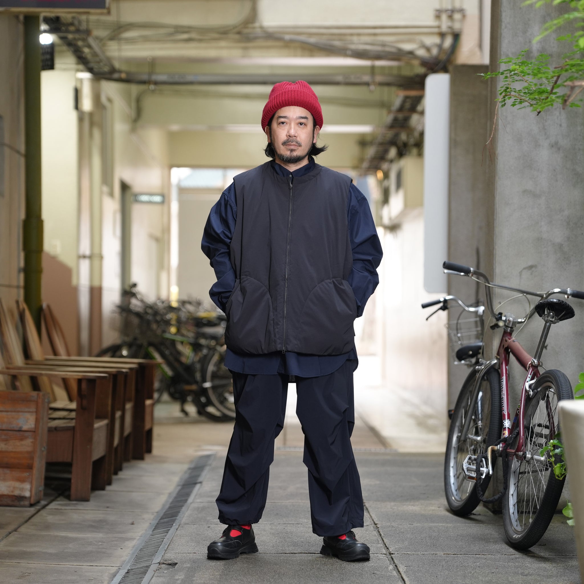 ジッパーベスト | Color_Color: Black | No__206_color: black【UNTRACE_アントレース】