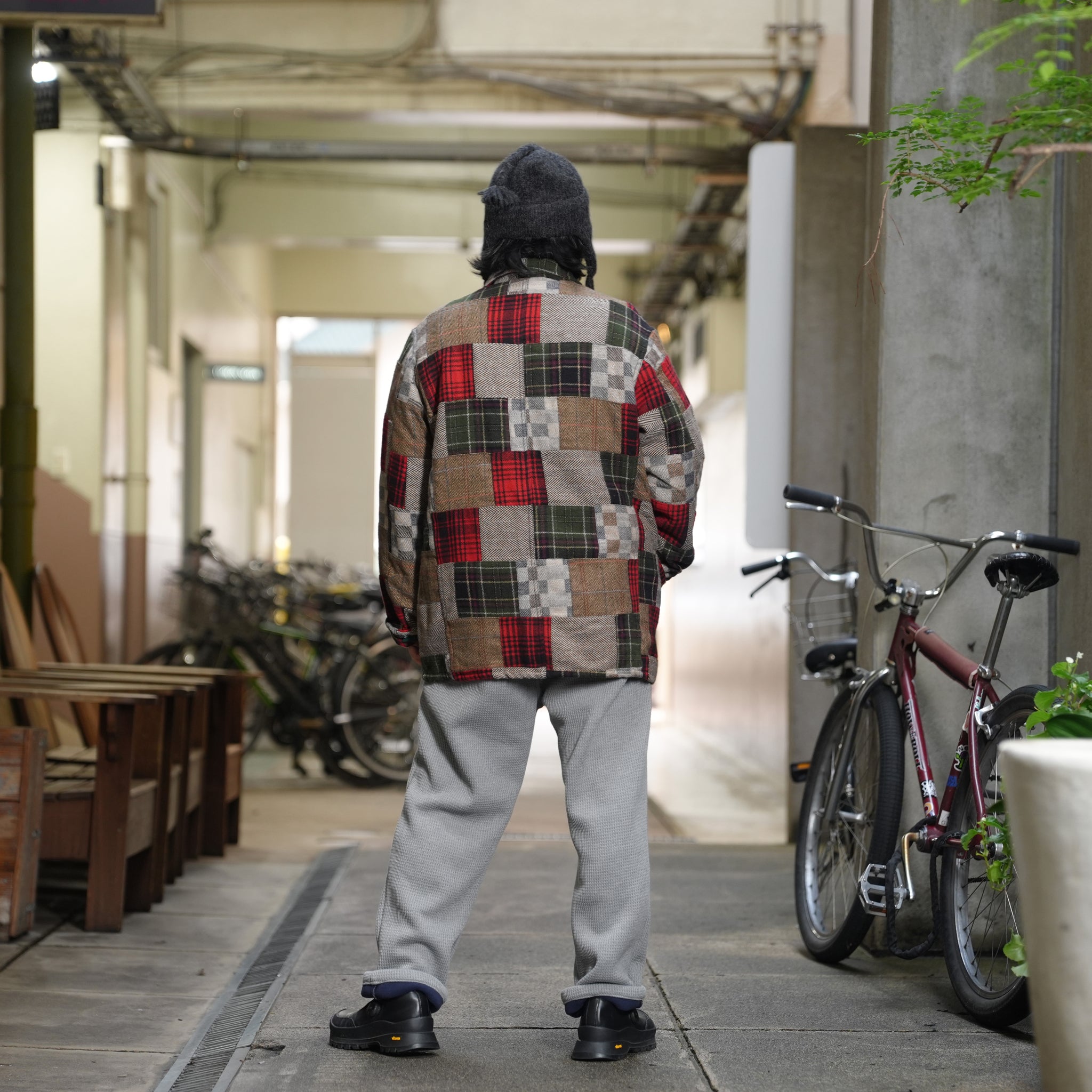 Italian Jail Jacket w/Lining | Color_Wool Patchwork | No_m32880-4_wool