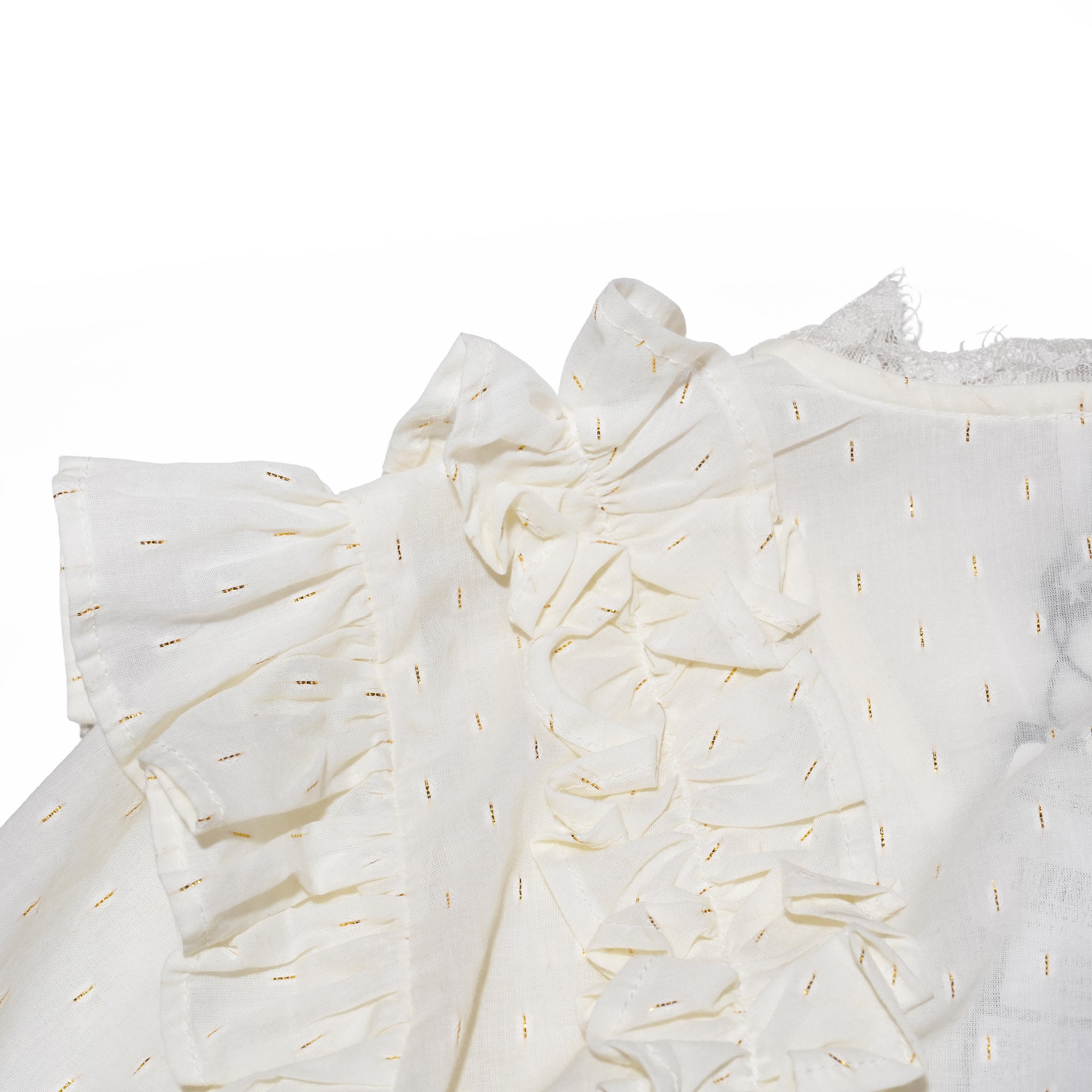 WILLOW RUFFLE SHEER TOP – Ivory | ONE TEASPOON