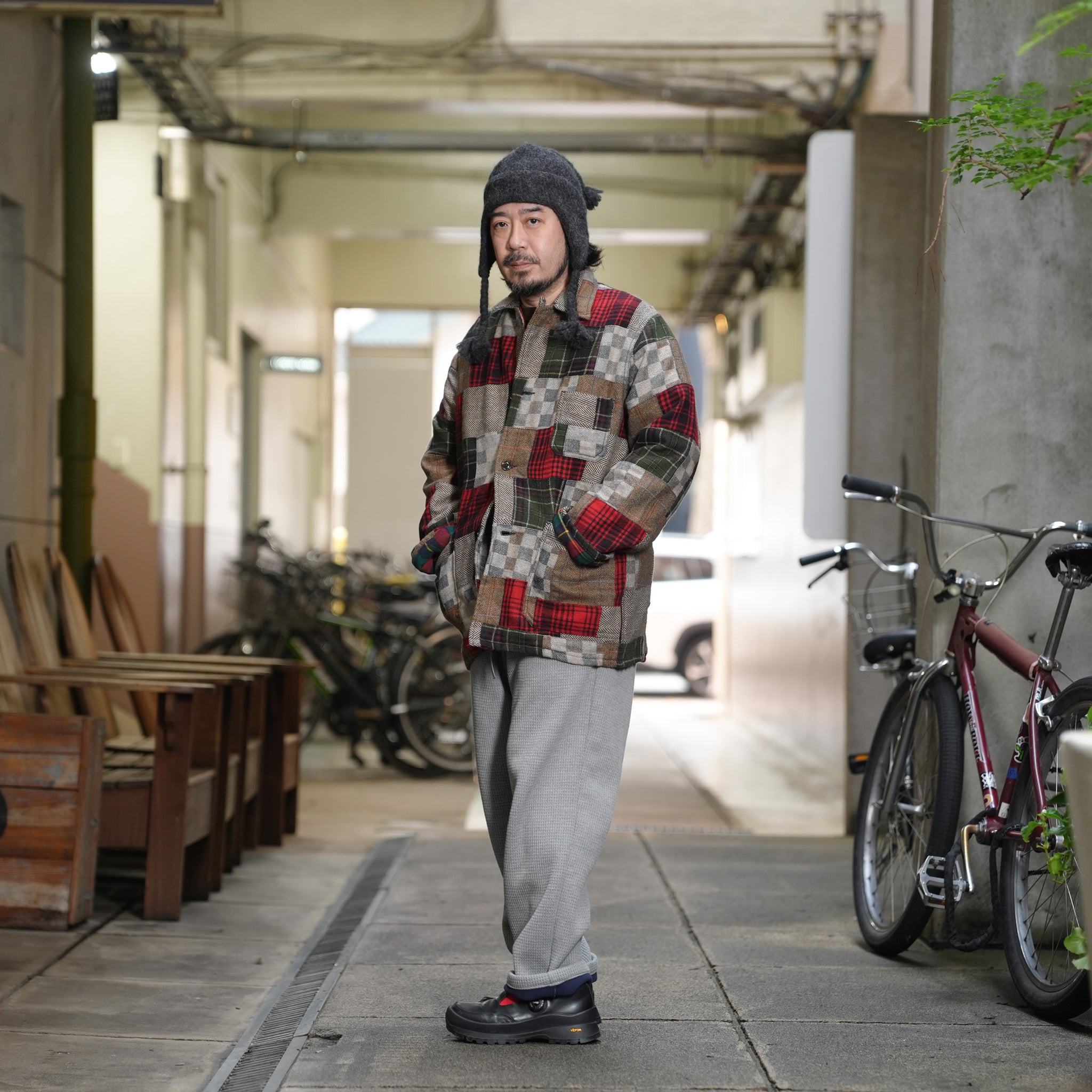Italian Jail Jacket w/Lining | Color_Wool Patchwork | No_m32880-4_wool patchwork【MONITALY_モニタリー】