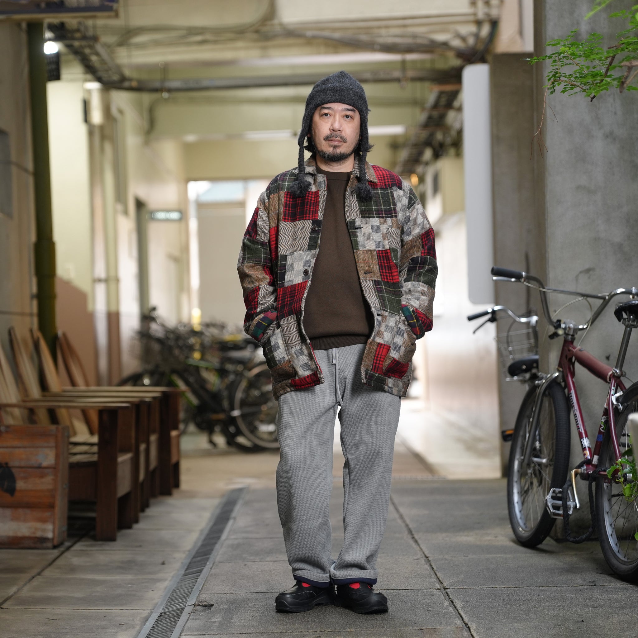 Italian Jail Jacket w/Lining | Color_Wool Patchwork | No_m32880-4_wool