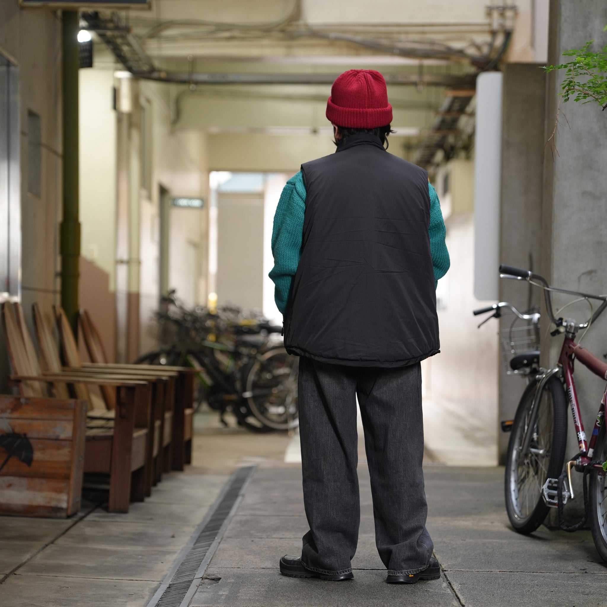 tl23f002b | peace hand knit crew – Green | THRIFTY LOOK