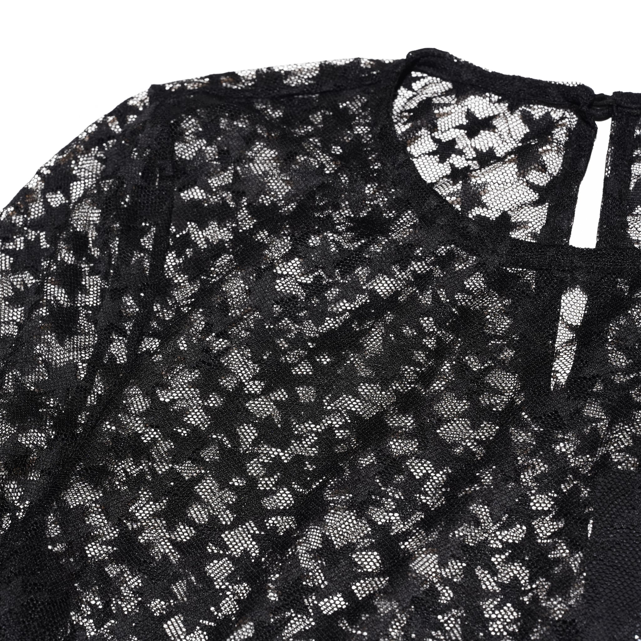 BLACK MAGIC STAR SHEER MESH LONGSLEEVE TOP | ONE TEASPOONム
