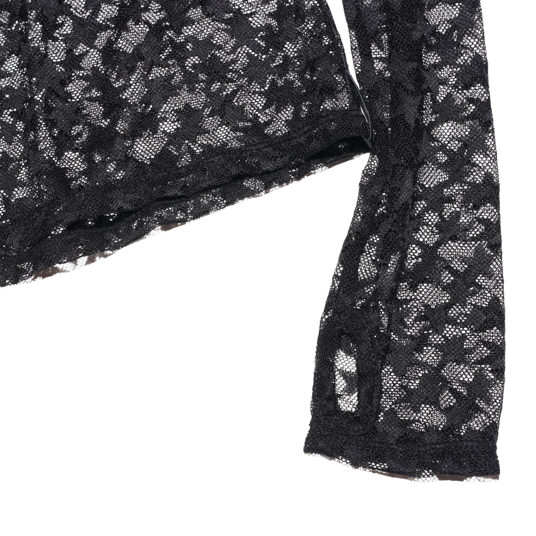 BLACK MAGIC STAR SHEER MESH LONGSLEEVE TOP | ONE TEASPOONム