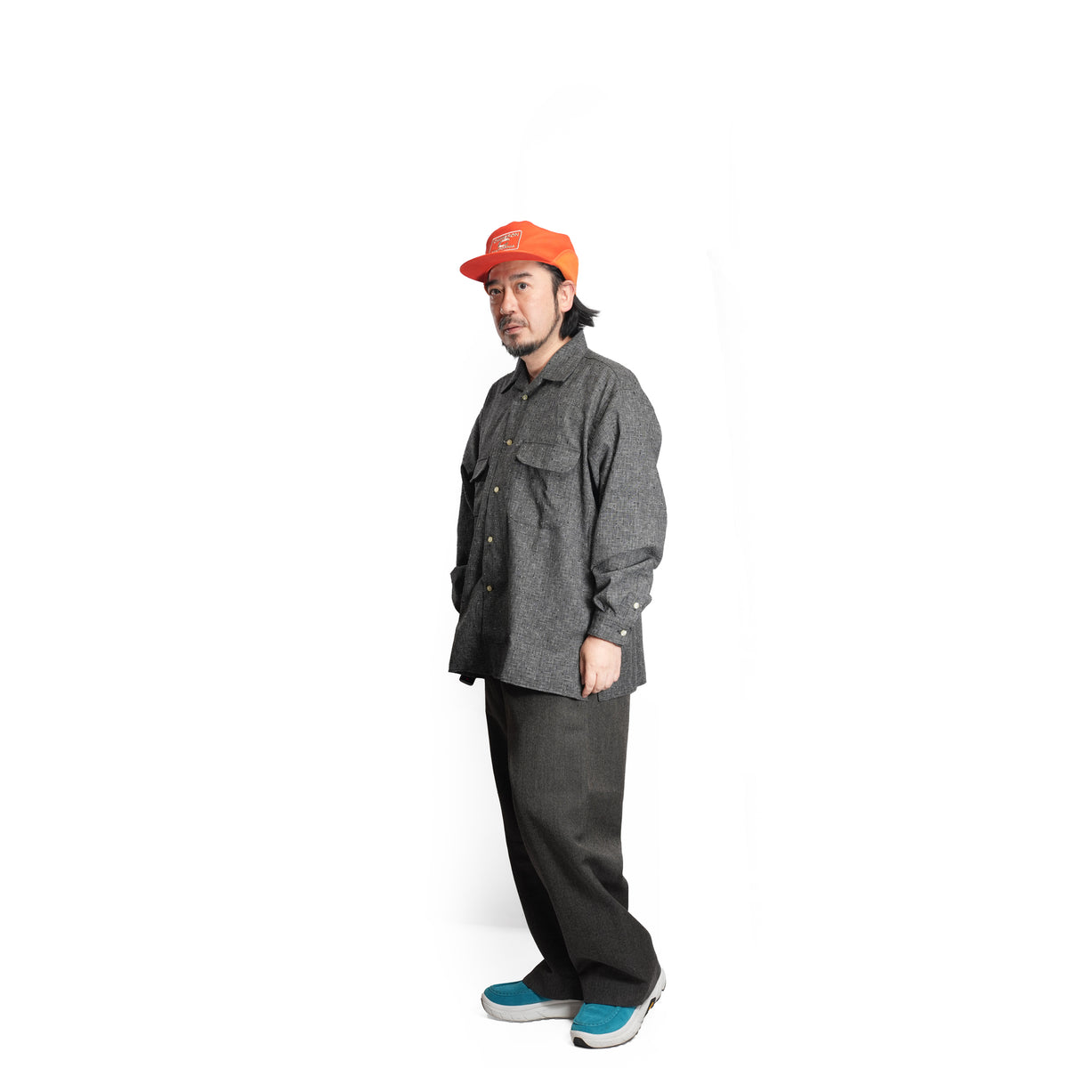 CAMP COLLAR SHIRT (GACHA POKE) *CHARCOAL NEP | CITYLIGHTS PRODUCTS