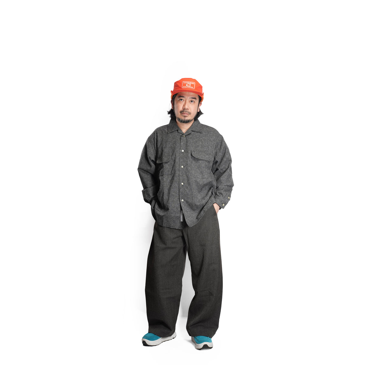 CAMP COLLAR SHIRT (GACHA POKE) *CHARCOAL NEP | CITYLIGHTS PRODUCTS