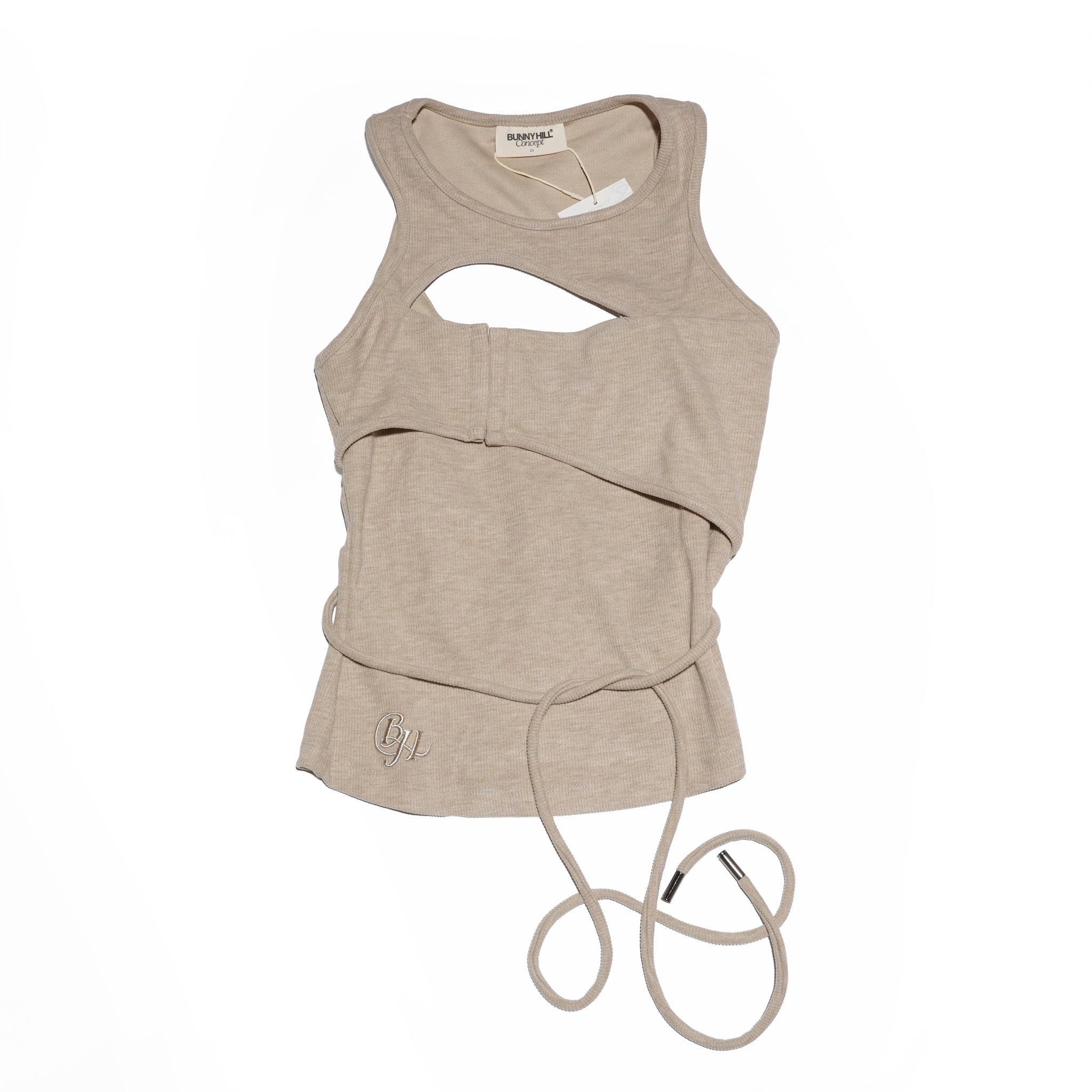CONRAD SLEEVELESS TOP (SAND BEIGE) | Bunny Hill Concept