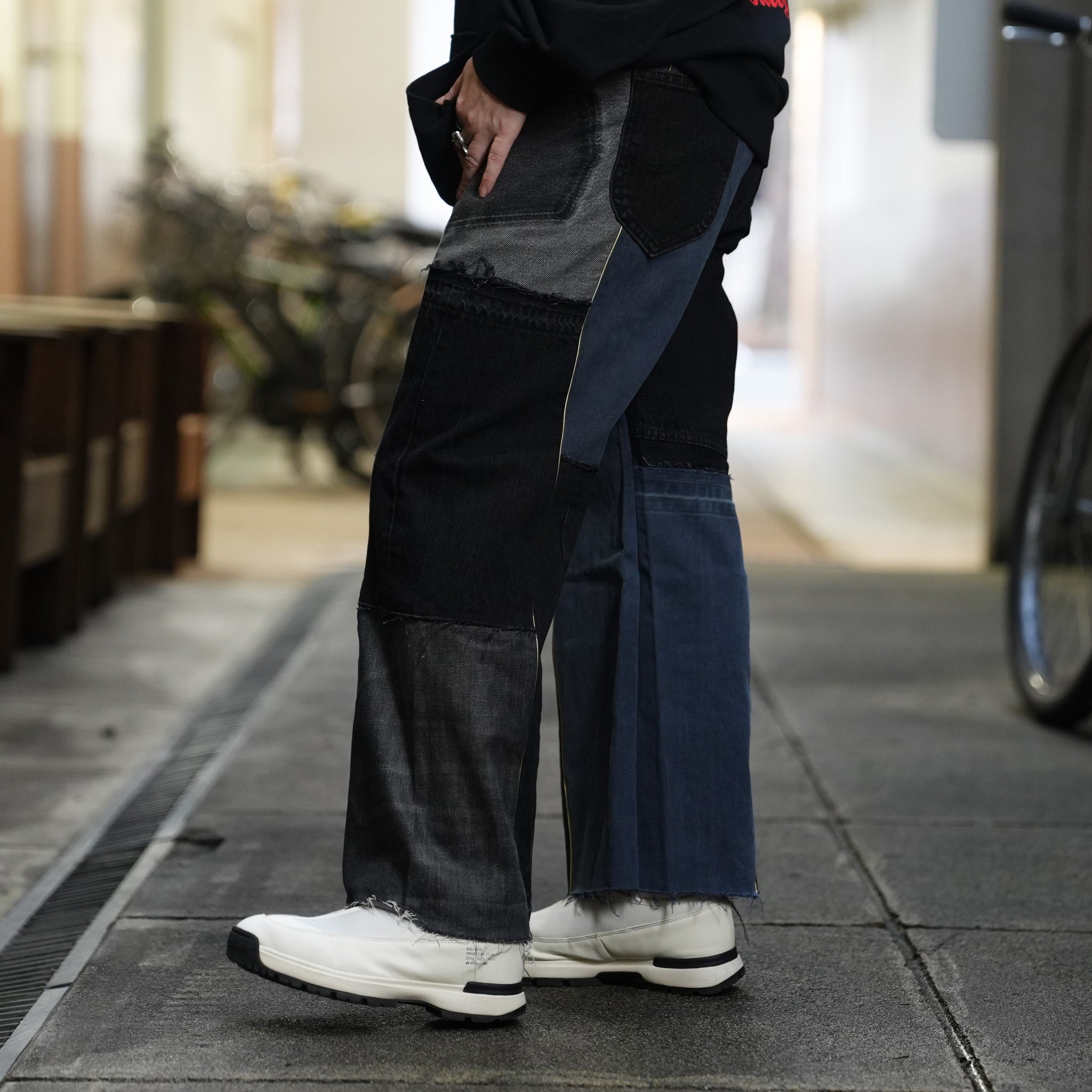 パッチワークデニムパンツ パターンver – 24 | Size:S | REHERSALL