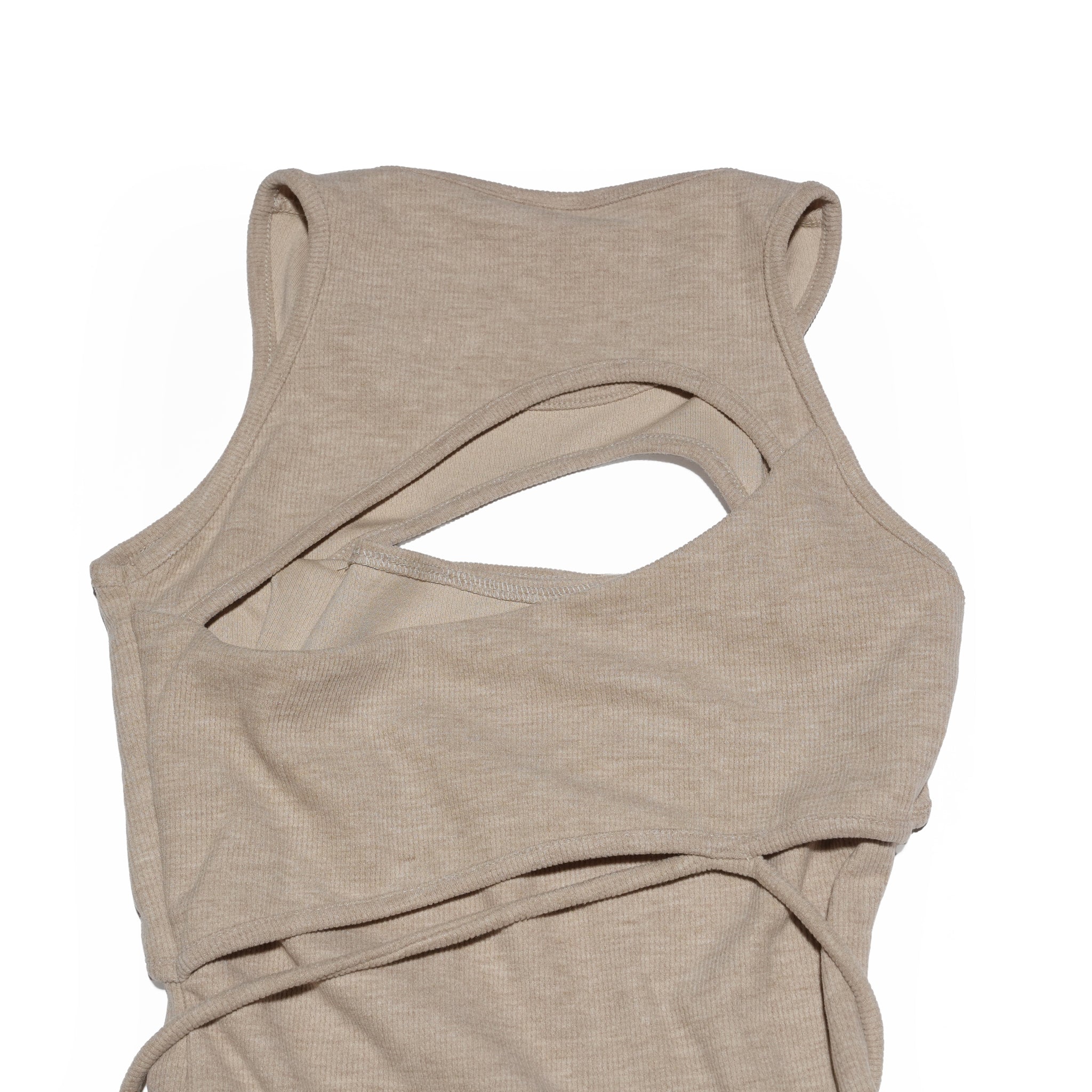CONRAD SLEEVELESS TOP (SAND BEIGE) | Bunny Hill Concept