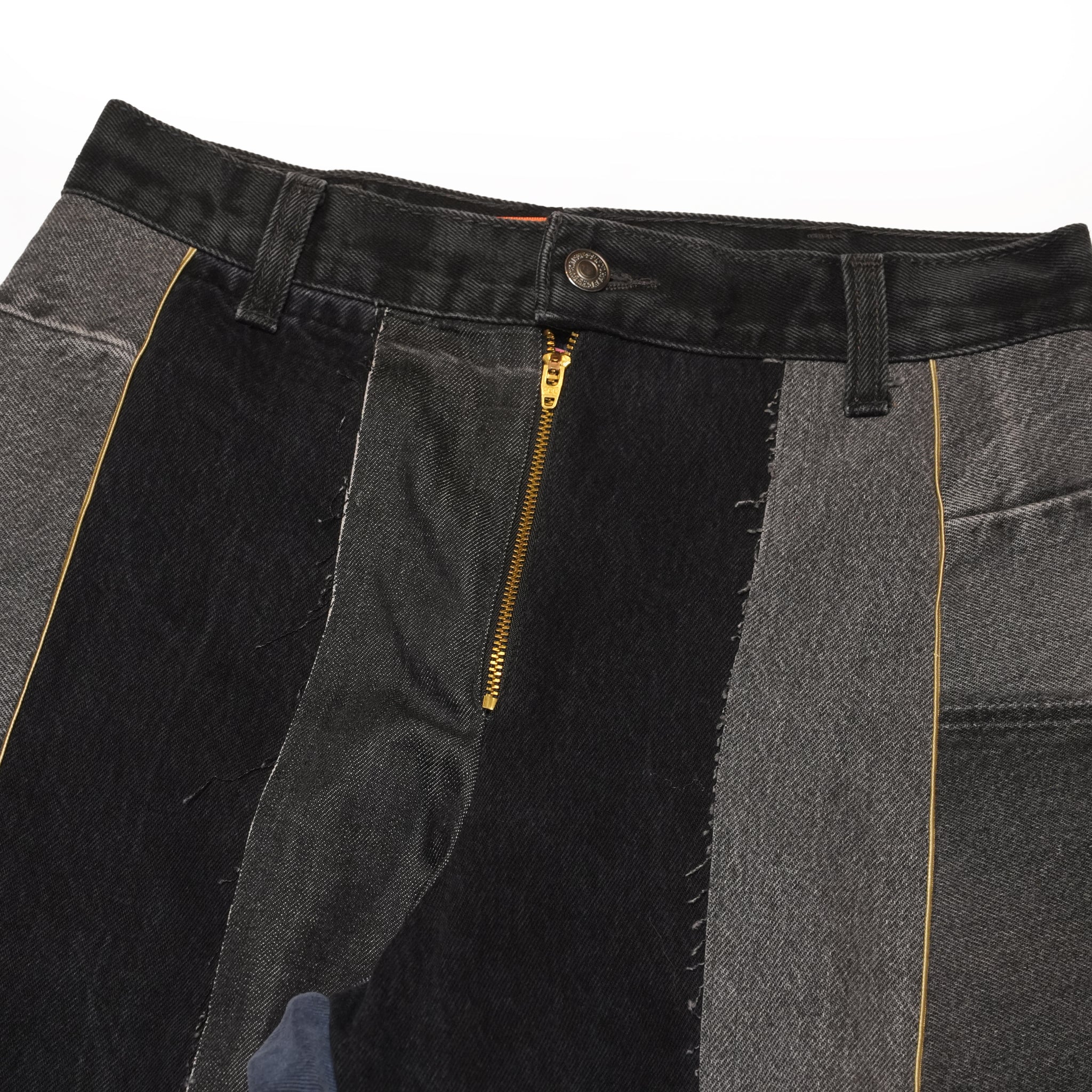 AT-268 | パッチワークデニムパンツ　パターンver | Color:24 | Size:S【REHERSALL_リハーズオール】