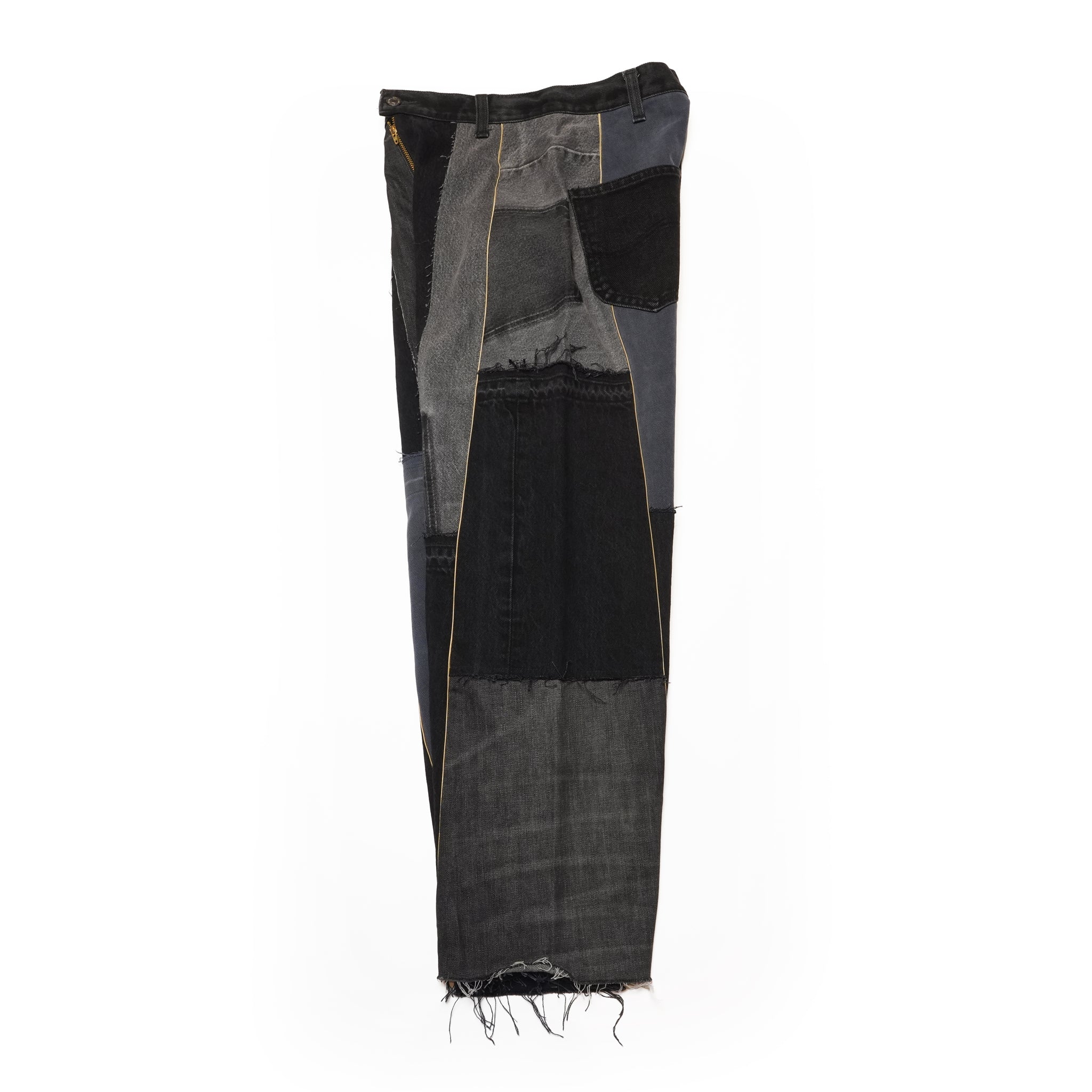 AT-268 | パッチワークデニムパンツ　パターンver | Color:24 | Size:S【REHERSALL_リハーズオール】