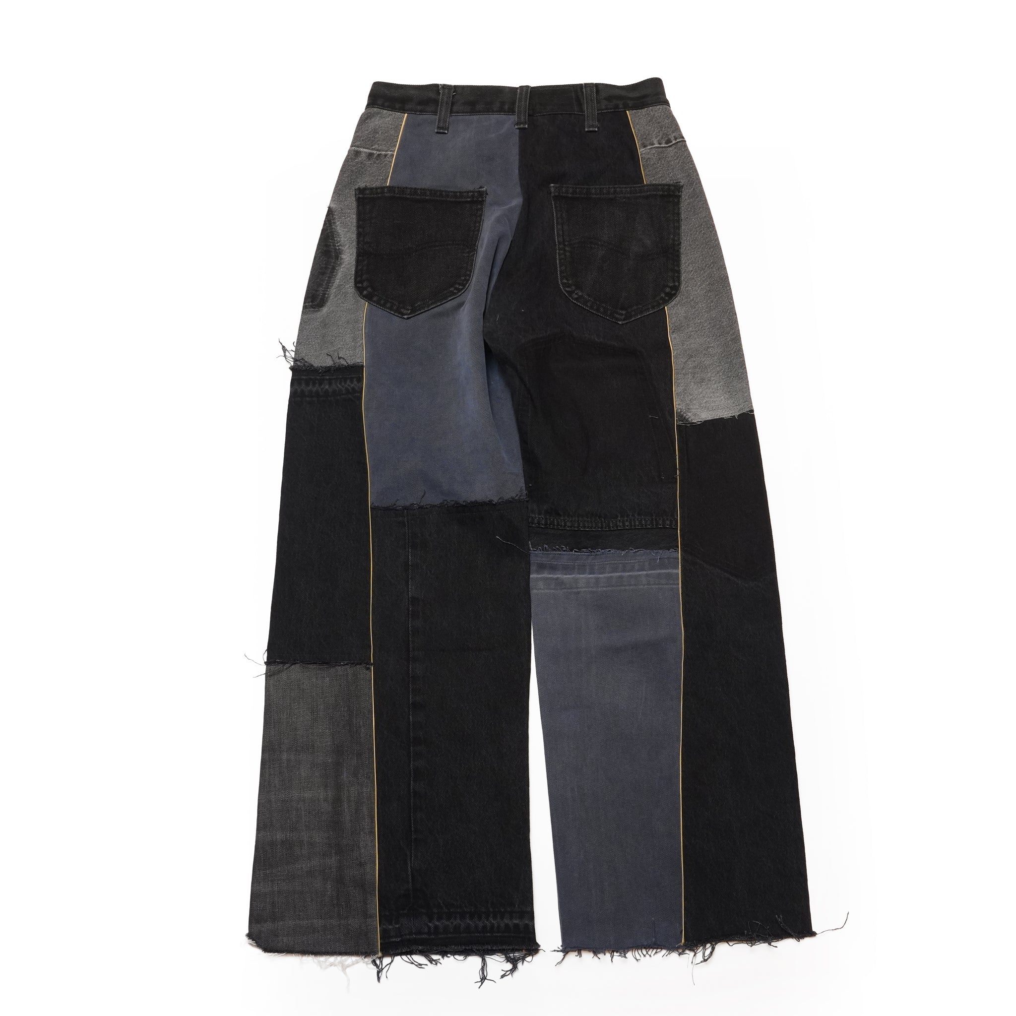 AT-268 | パッチワークデニムパンツ　パターンver | Color:24 | Size:S【REHERSALL_リハーズオール】