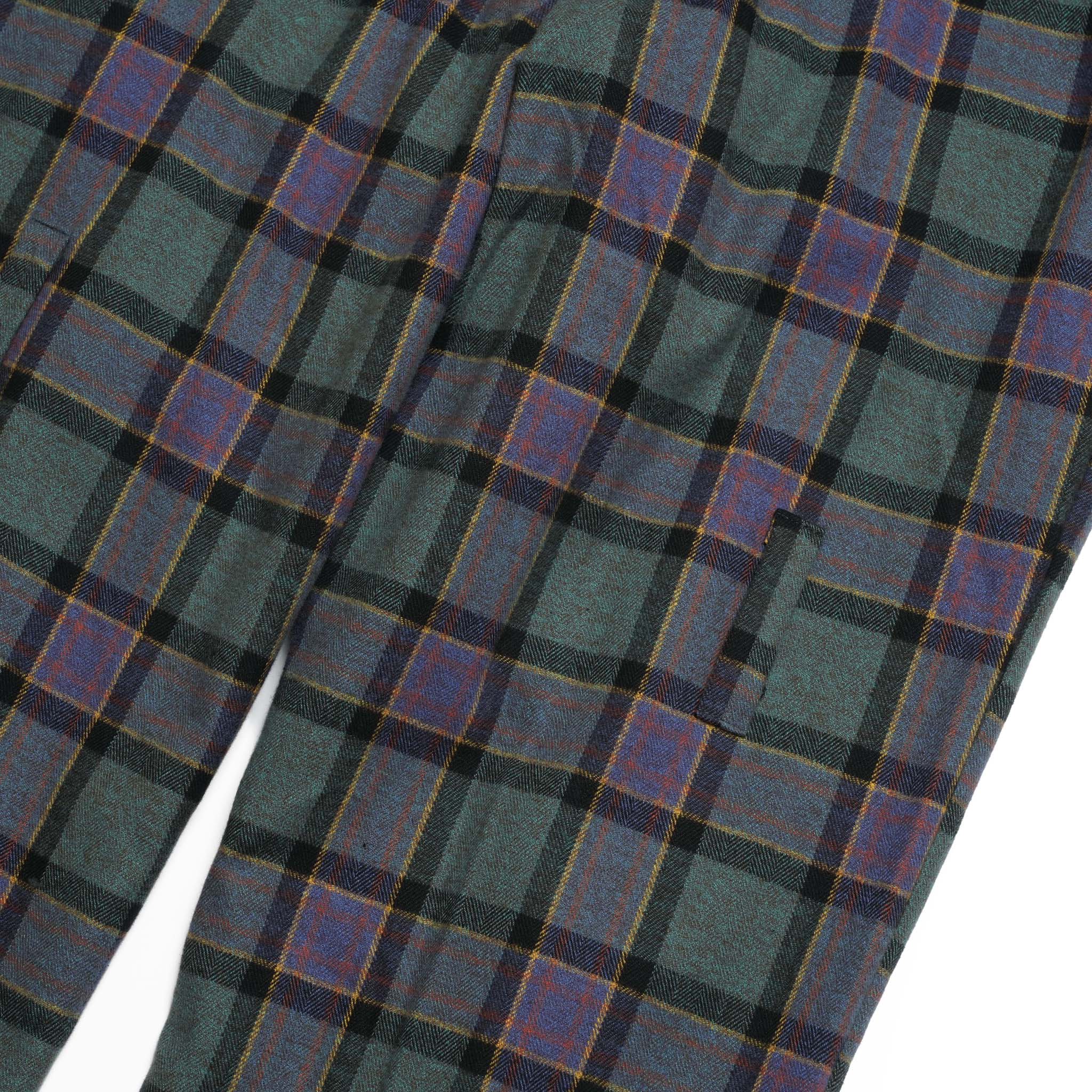 ef404-21 | Check bondage wide Pants | Color:Green check【EFFECTEN_エフェクテン】
