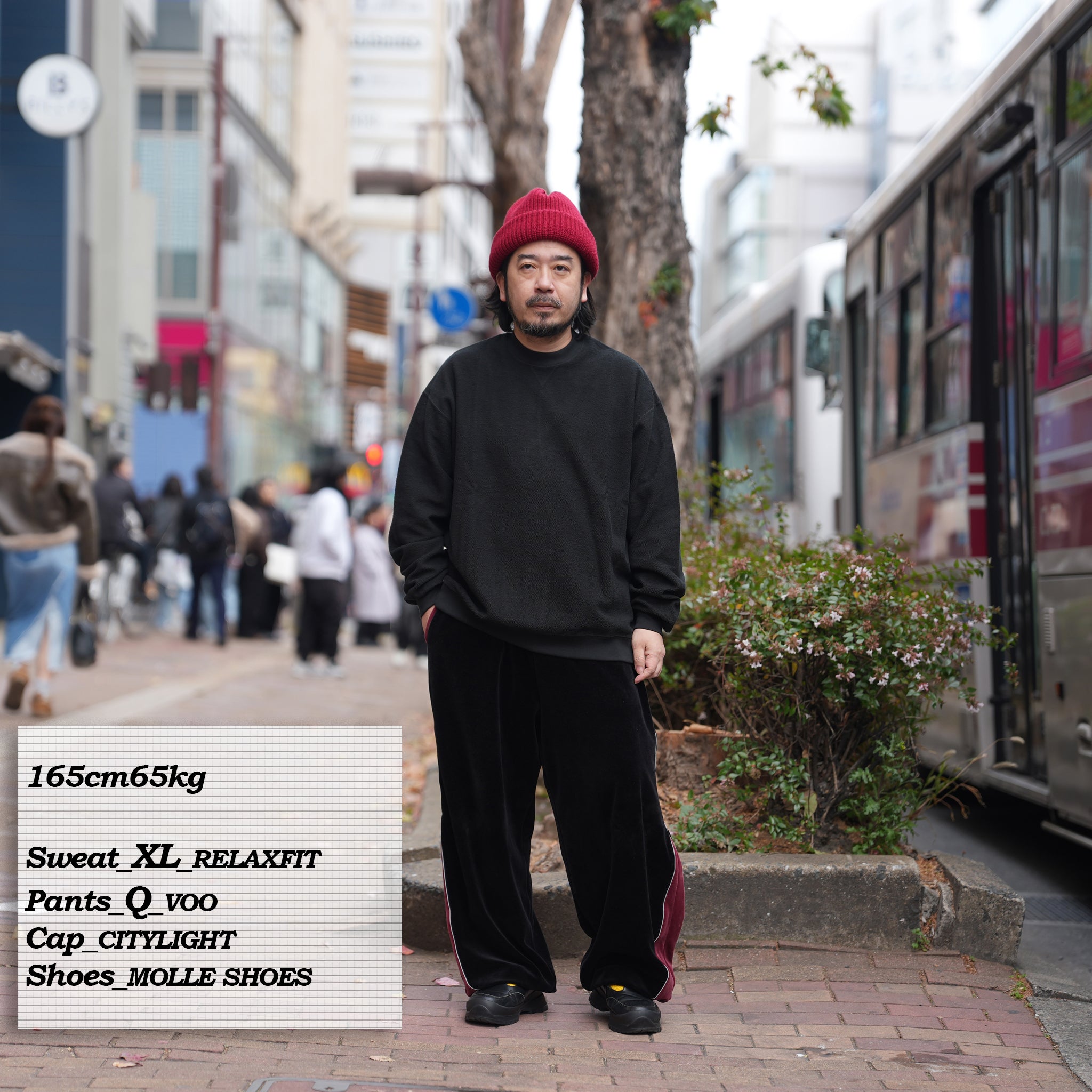 RELAX FIT №149 [ Pique sweat crew ］ | Col_Black / Pale Blue【RELAX FIT_リラックスフィット】