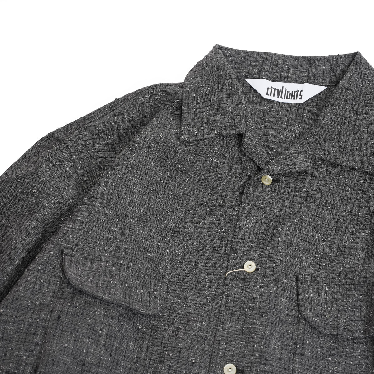 CAMP COLLAR SHIRT (GACHA POKE) *CHARCOAL NEP | CITYLIGHTS PRODUCTS