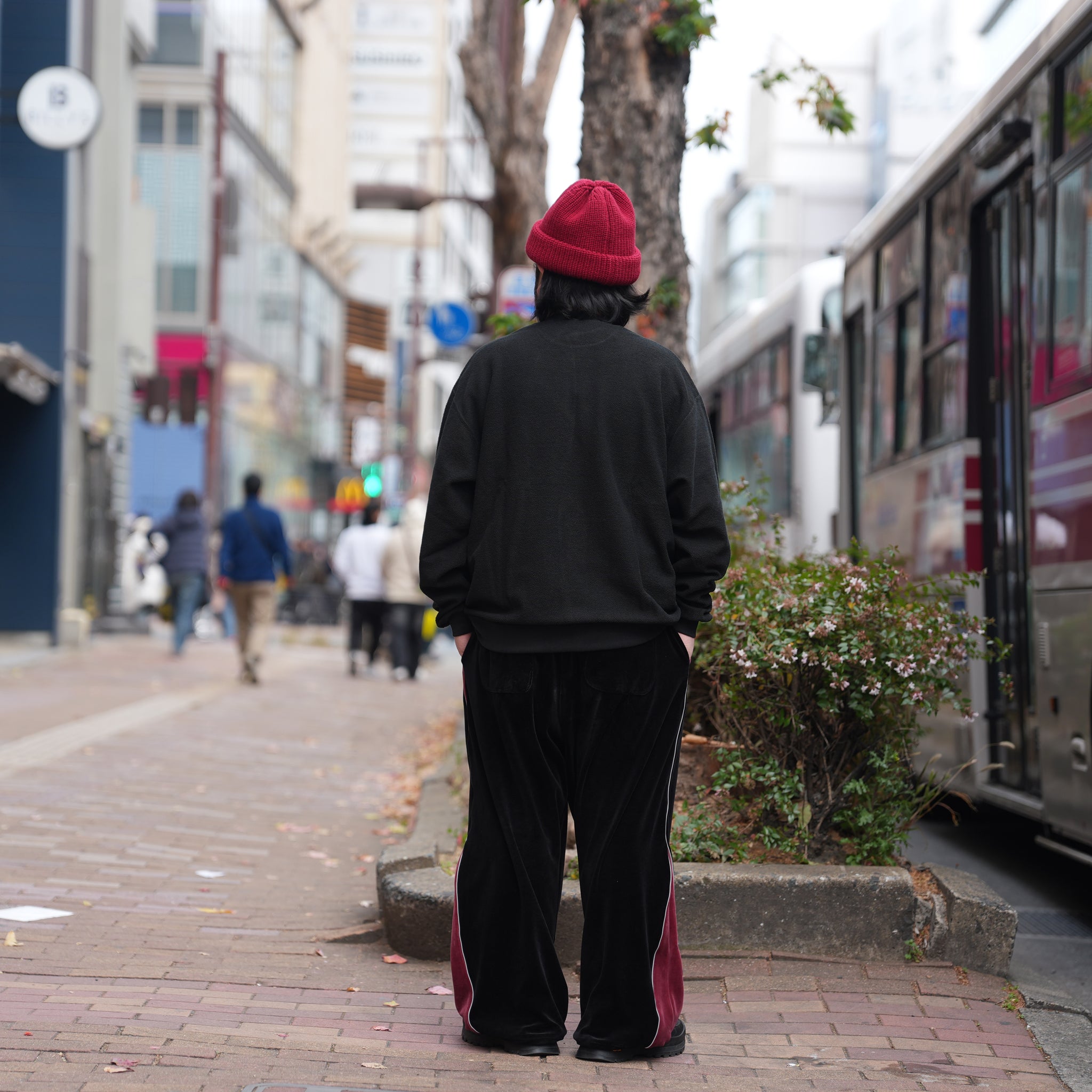 RELAX FIT №149 [ Pique sweat crew ］ | Col_Black / Pale Blue【RELAX FIT_リラックスフィット】