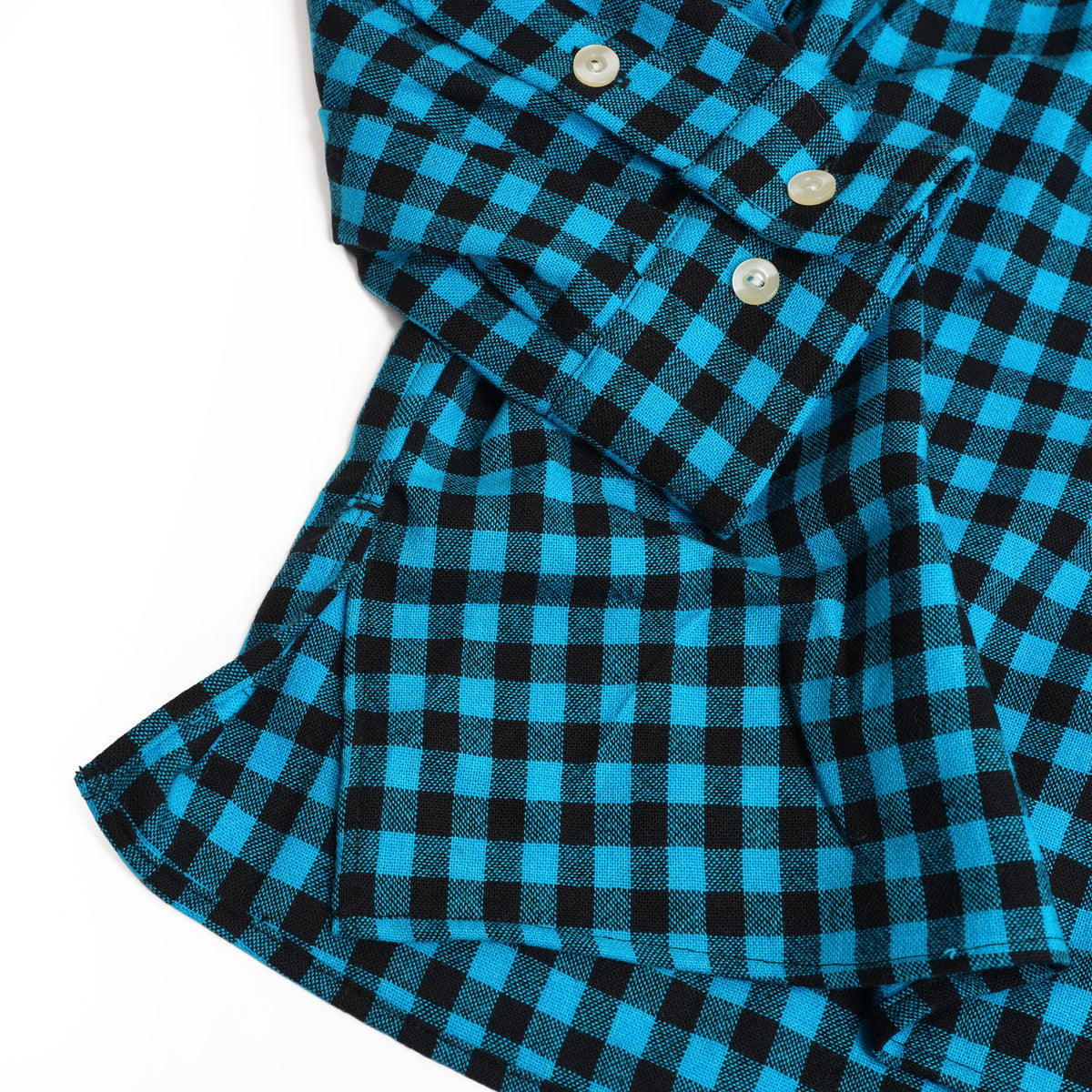CAMP COLLAR SHIRT (GACHA POKE) *BLUE PLAID | CITYLIGHTS PRODUCTS