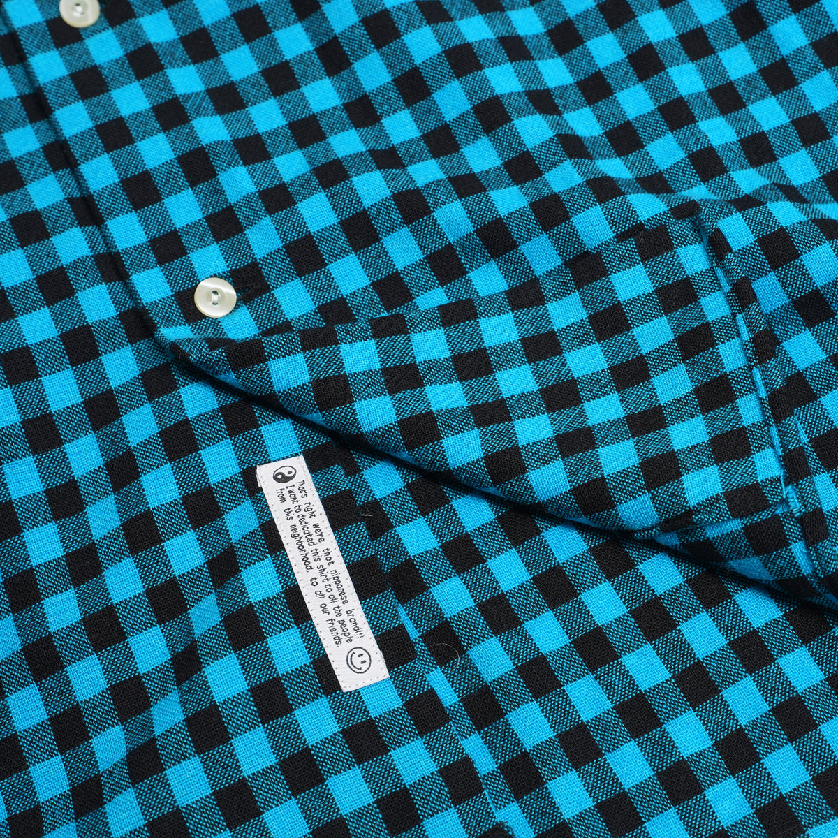 CAMP COLLAR SHIRT (GACHA POKE) *BLUE PLAID | CITYLIGHTS PRODUCTS