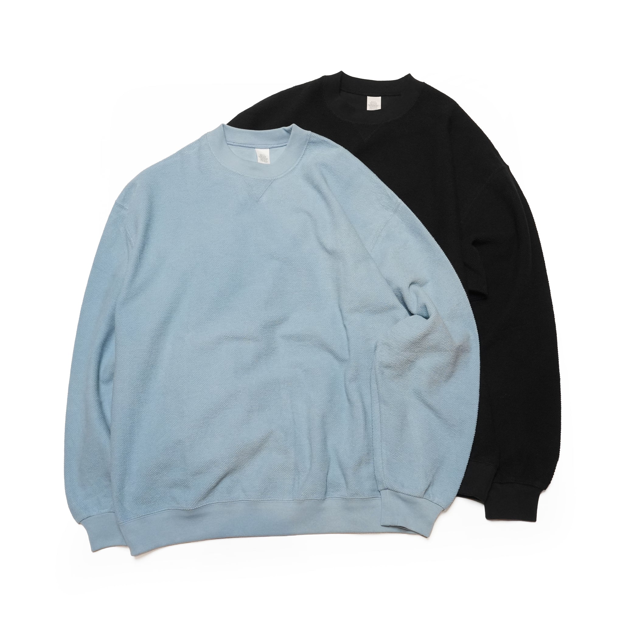 RELAX FIT №149 [ Pique sweat crew ］ | Col_Black / Pale Blue【RELAX FIT_リラックスフィット】