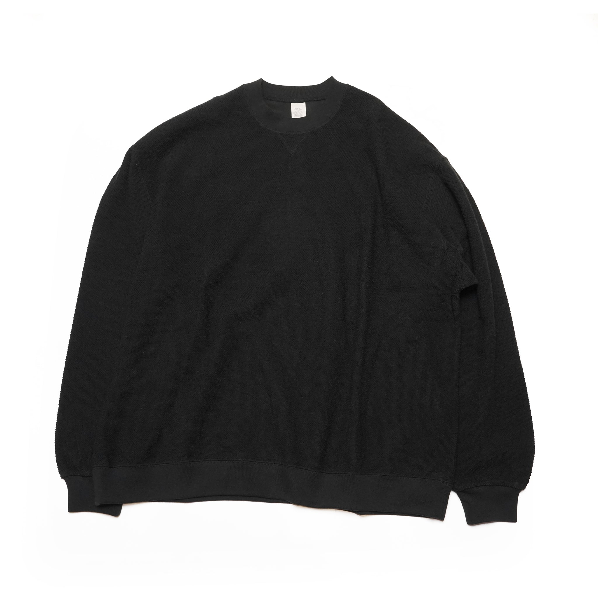 RELAX FIT №149 [ Pique sweat crew ］ | Col_Black / Pale Blue【RELAX FIT_リラックスフィット】