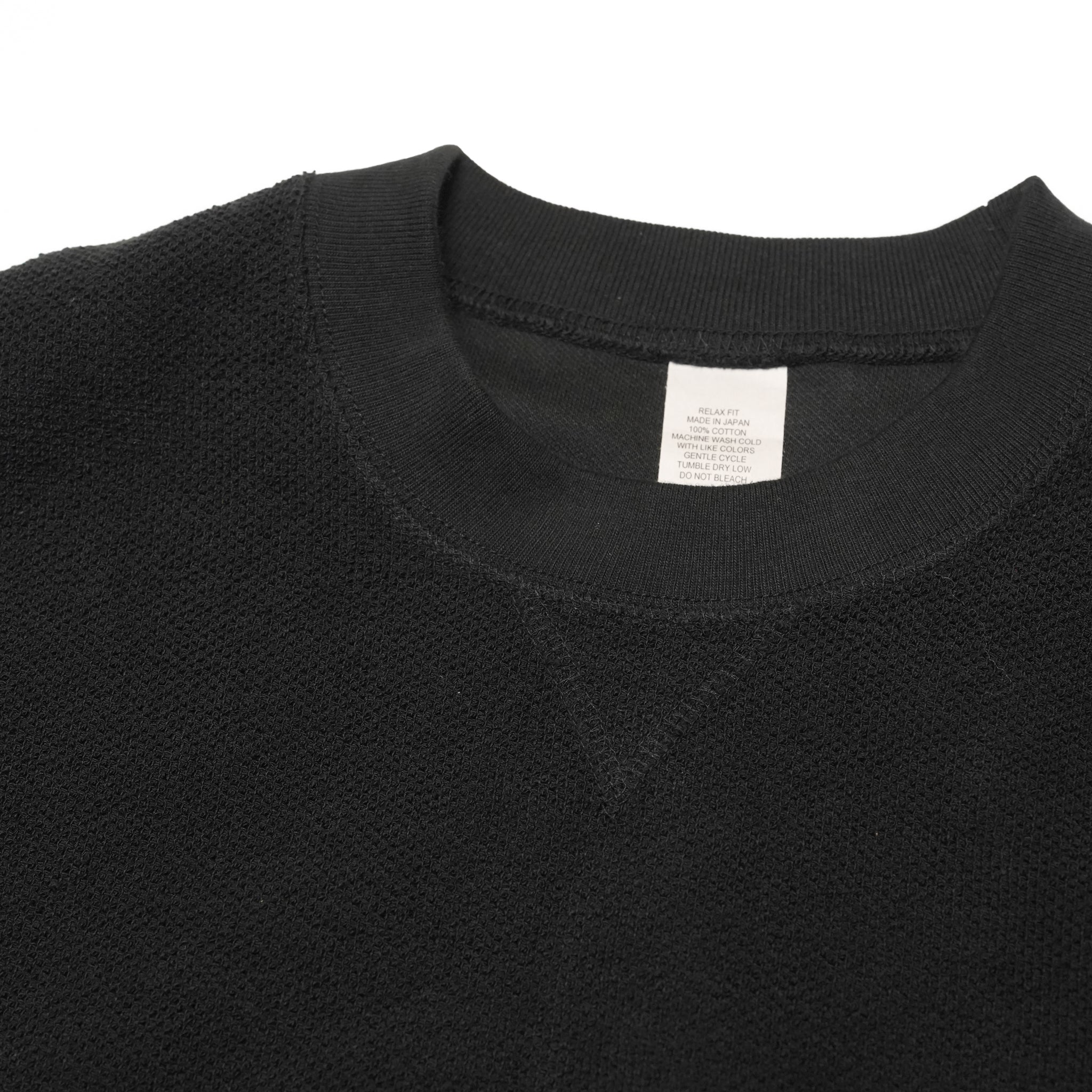 RELAX FIT №149 [ Pique sweat crew ］ | Col_Black / Pale Blue【RELAX FIT_リラックスフィット】