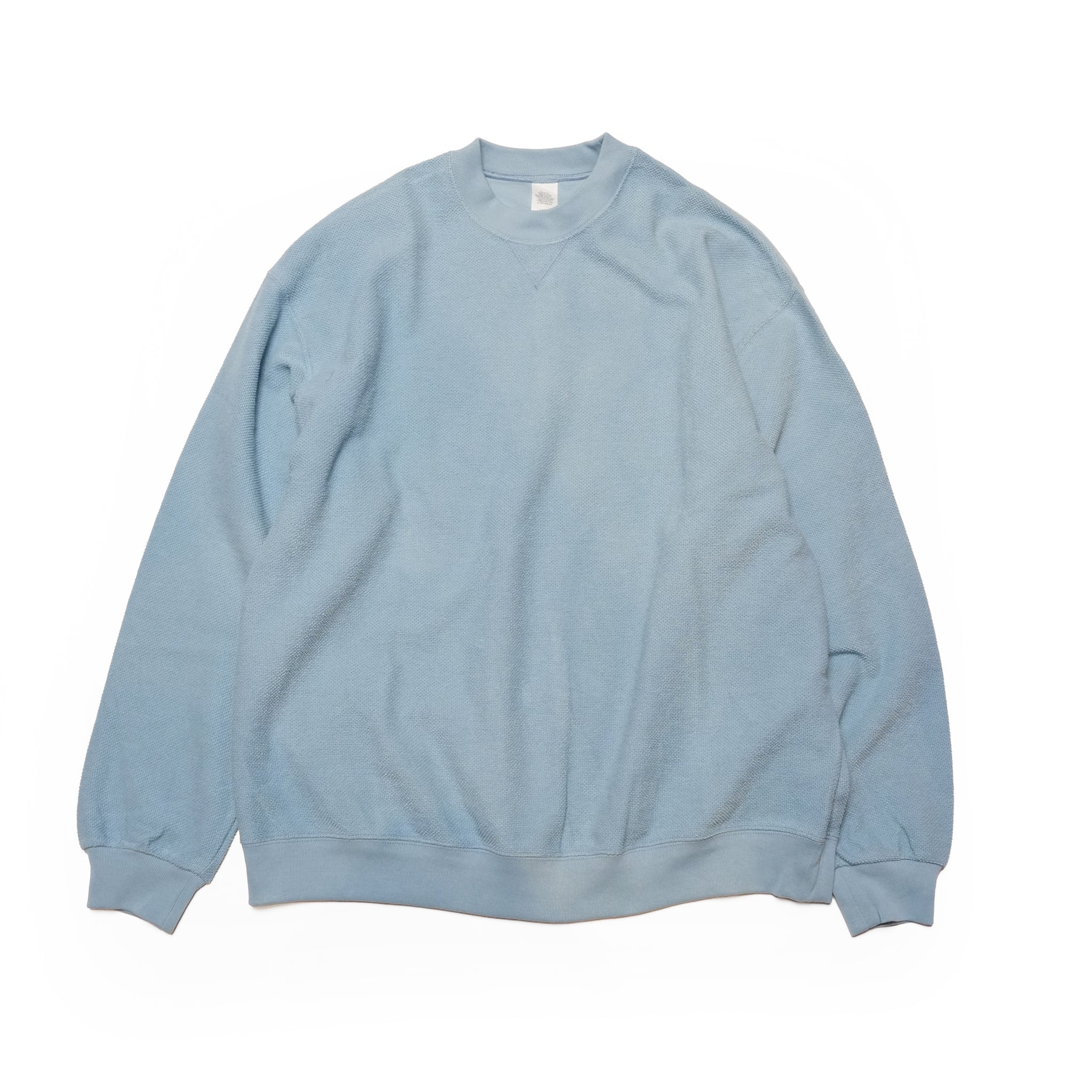 RELAX FIT №149 [ Pique sweat crew ］ | Col_Black / Pale Blue【RELAX FIT_リラックスフィット】