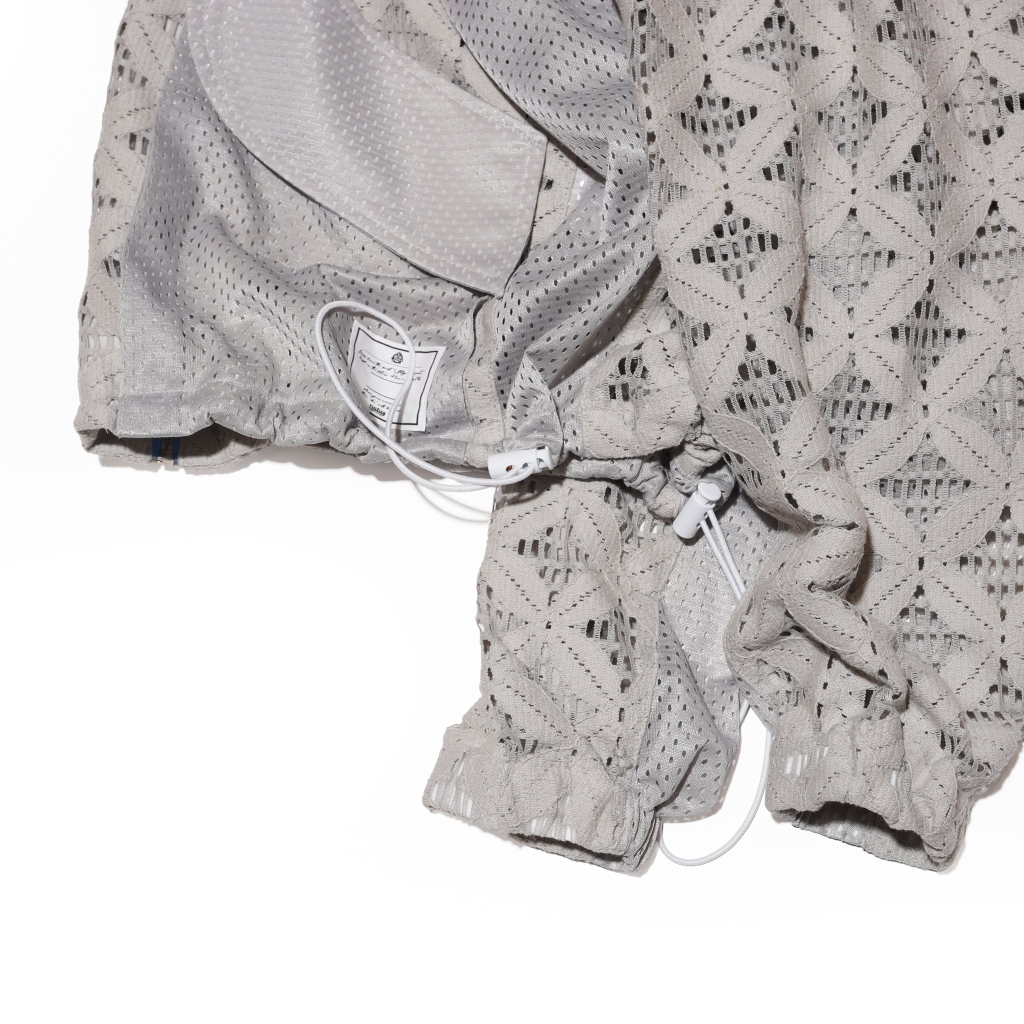 Flower mesh zip hoodie – Gray | EFFECTEN