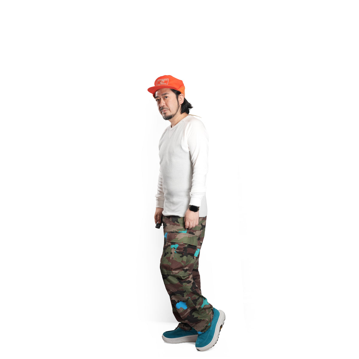 Honeycomb Thermal Freedom L/S Tee / Nelson (Gray×White) | IMPRESTORE