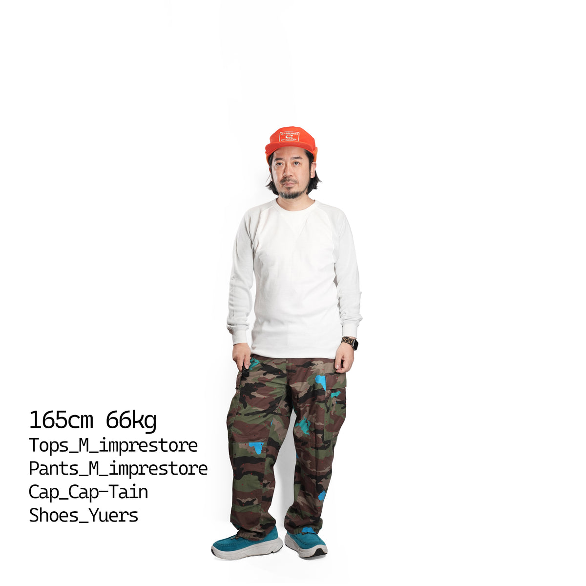 Honeycomb Thermal Freedom L/S Tee / Nelson (White×Gray)  | IMPRESTORE