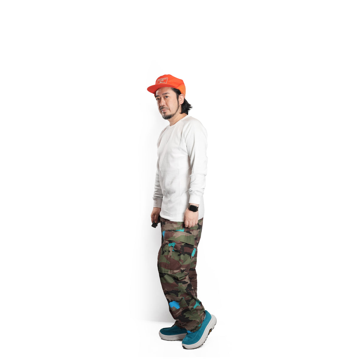 Honeycomb Thermal Freedom L/S Tee / Nelson (White×Gray)  | IMPRESTORE