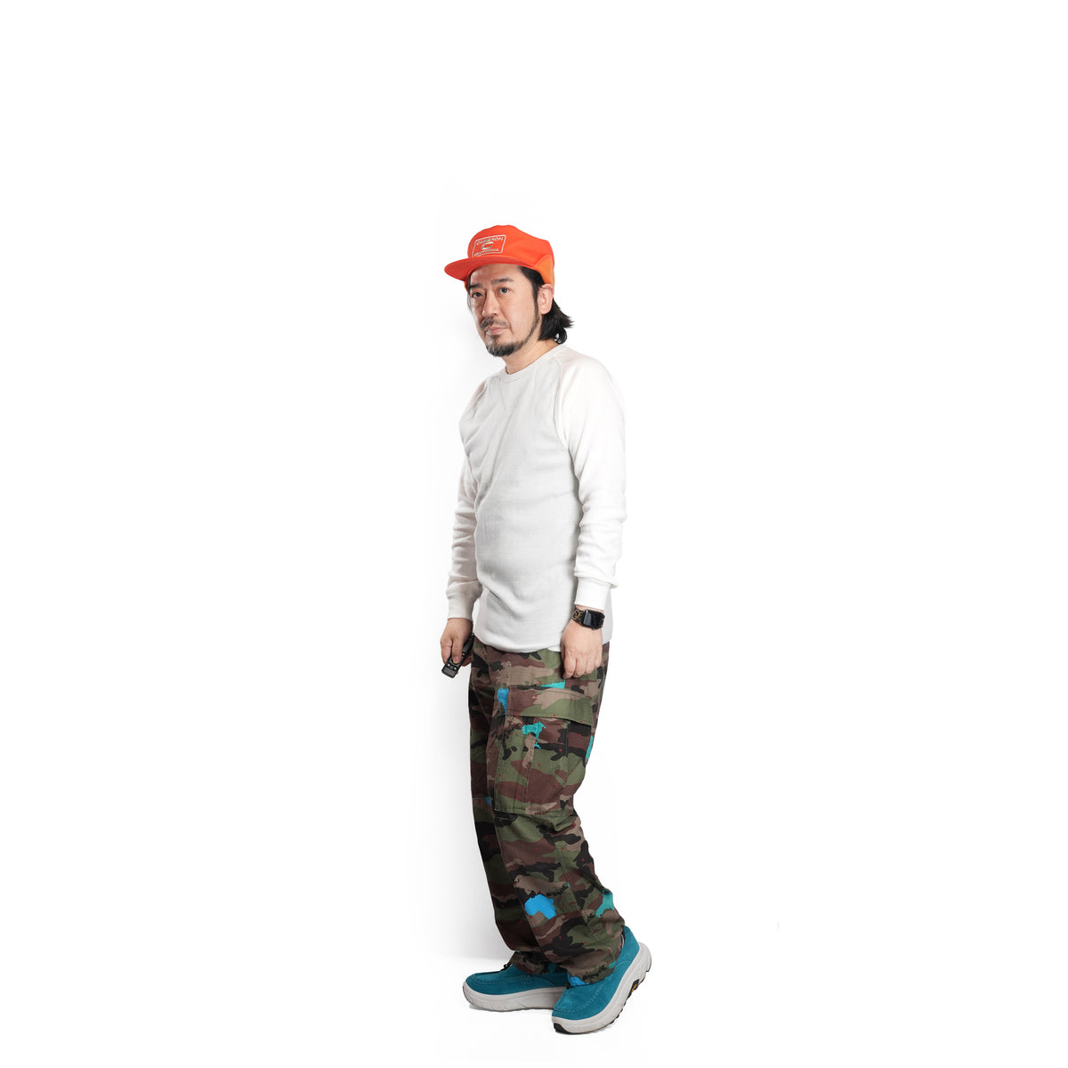 Honeycomb Thermal Freedom L/S Tee / Nelson (White×Gray)  | IMPRESTORE