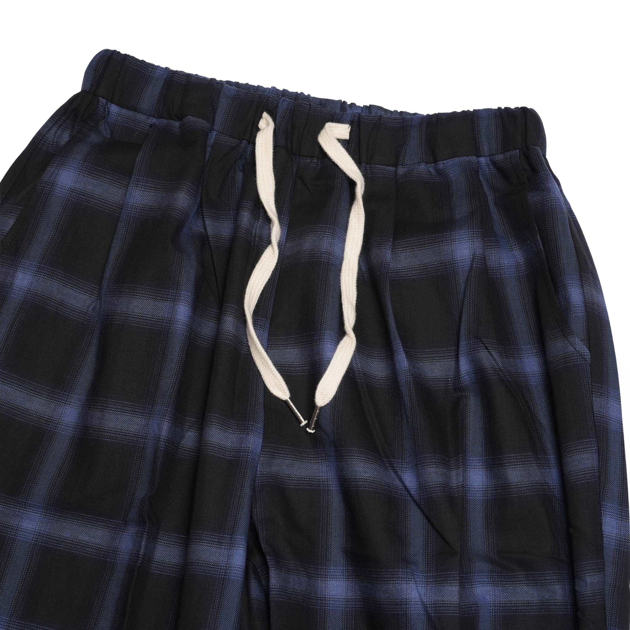 NERD CHECKED WIDE PANTS | Color_Blue/Black | No_co2025aw-02_blue/black【CONICHIWA BONJOUR_コニチワボンジュール】