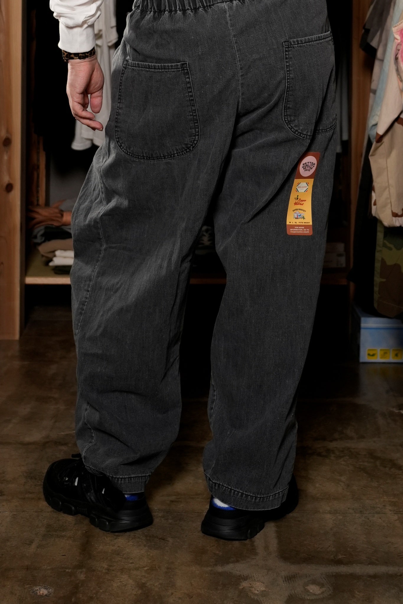 RELAX FIT №11　NPID  denim Beachslacks Color:ストーンウォッシュブラック【RELAX FIT_リラックスフィット】