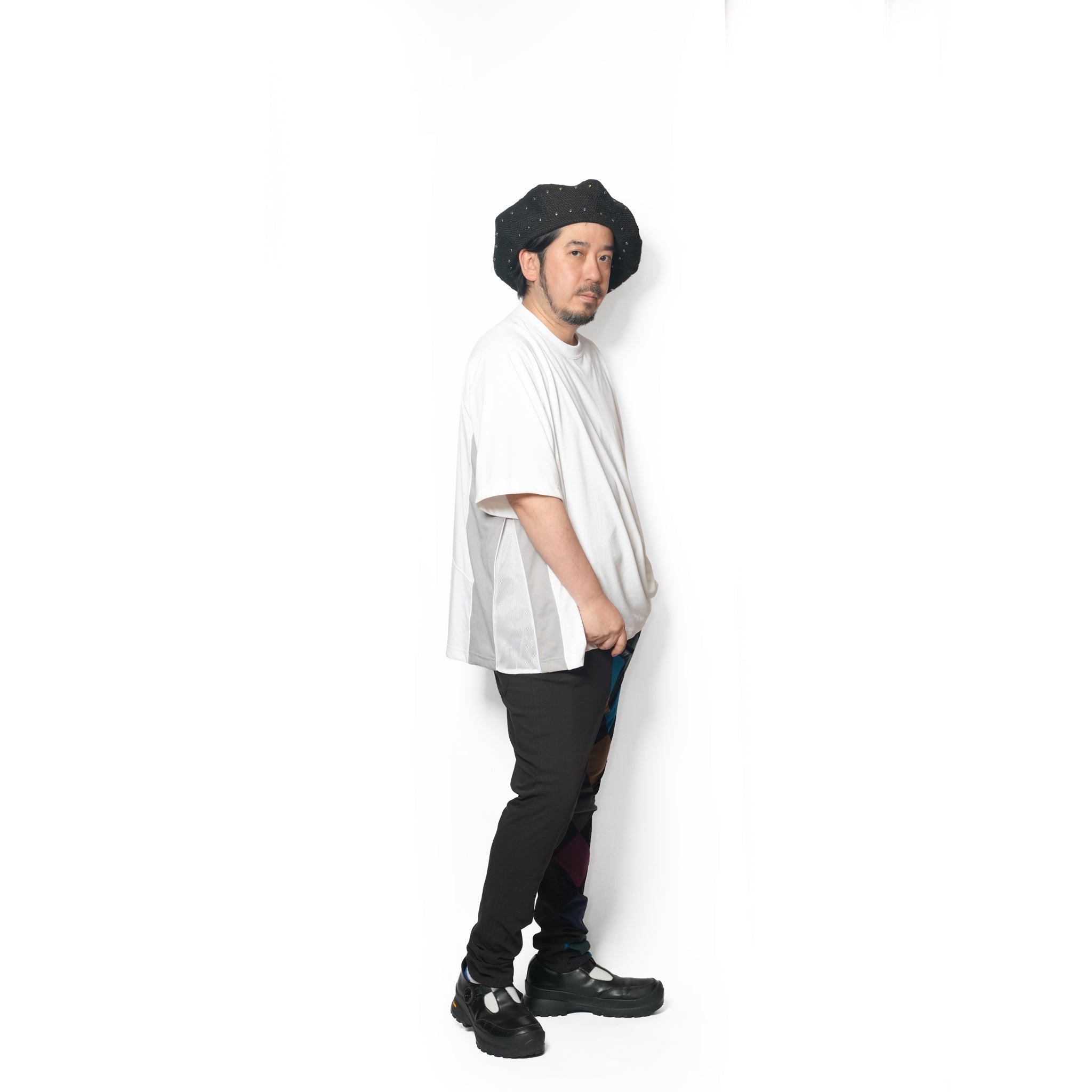 _270 ベンチレーションTEE S/S – White × Gray | UNTRACE