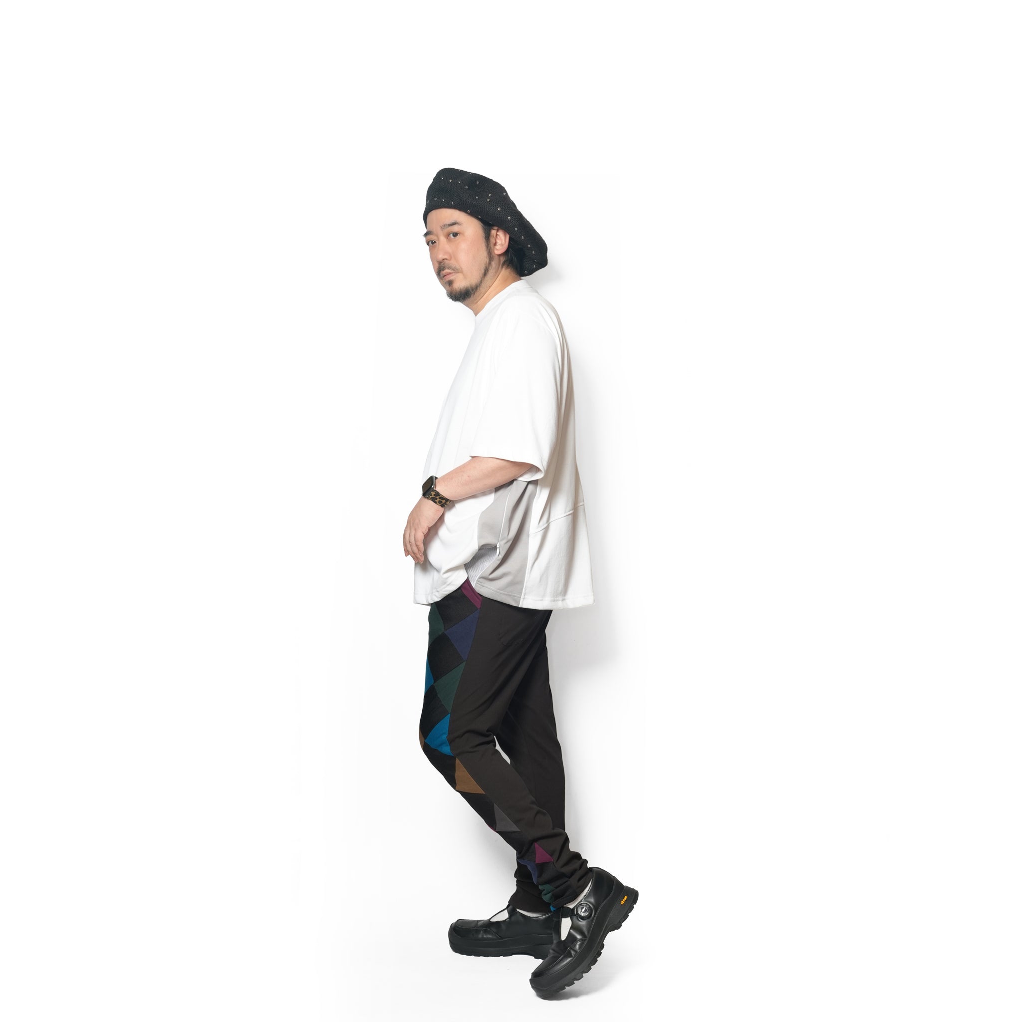 _270 ベンチレーションTEE S/S – White × Gray | UNTRACE